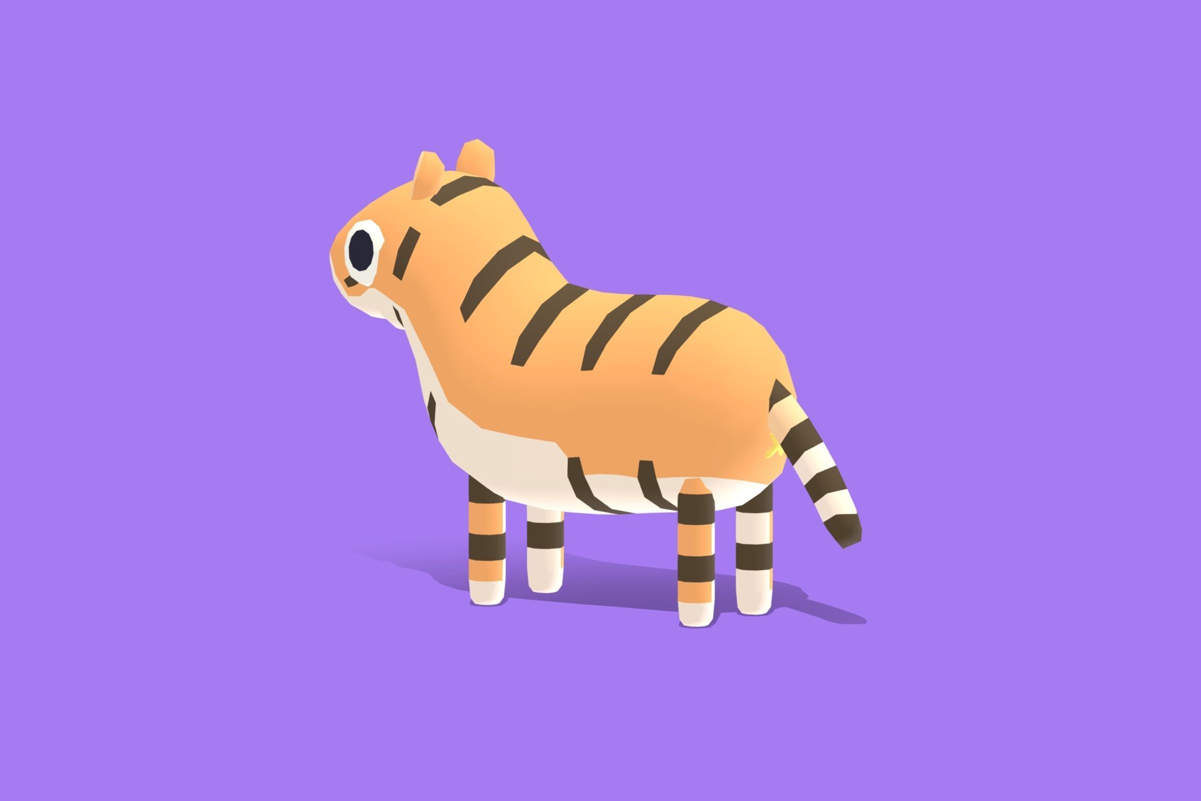 Tiger - Quirky Series Low-poly 3D model_1