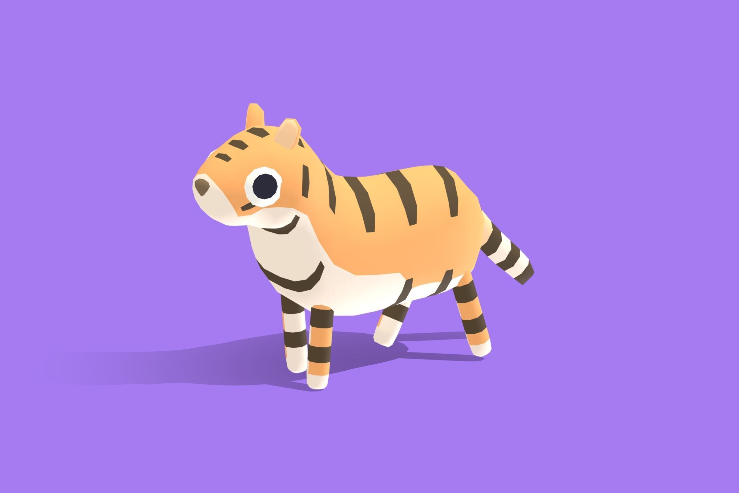 Tiger - Quirky Series Low-poly 3D model_7