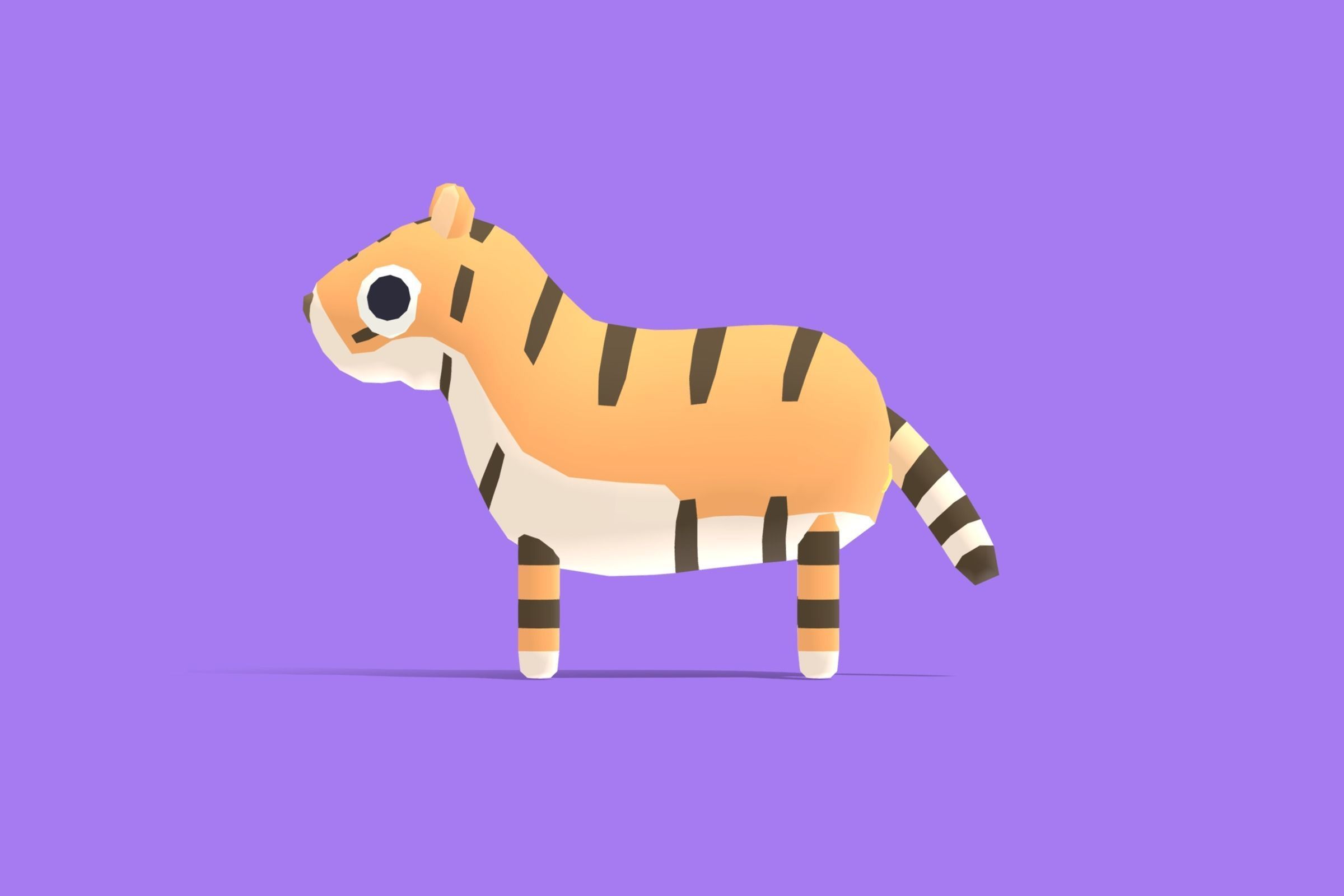 Tiger - Quirky Series Low-poly 3D model_2