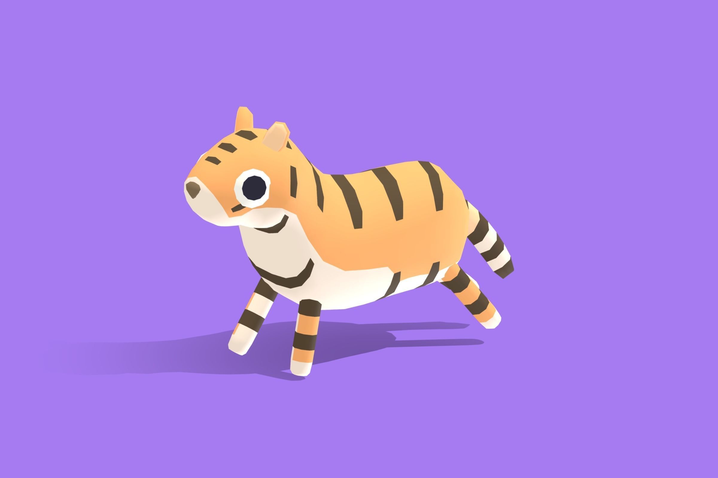 Tiger - Quirky Series Low-poly 3D model_8