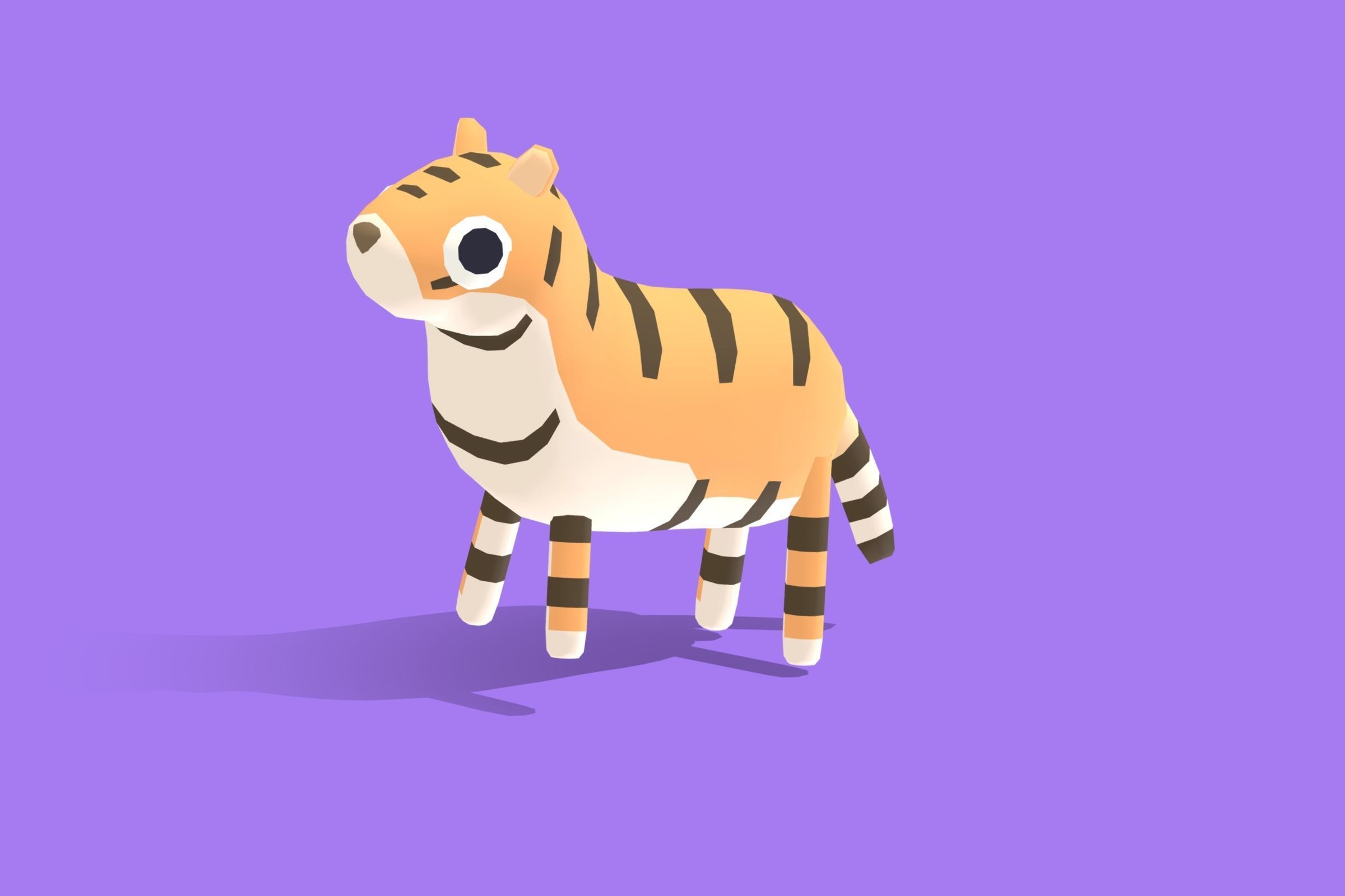 Tiger - Quirky Series Low-poly 3D model_12