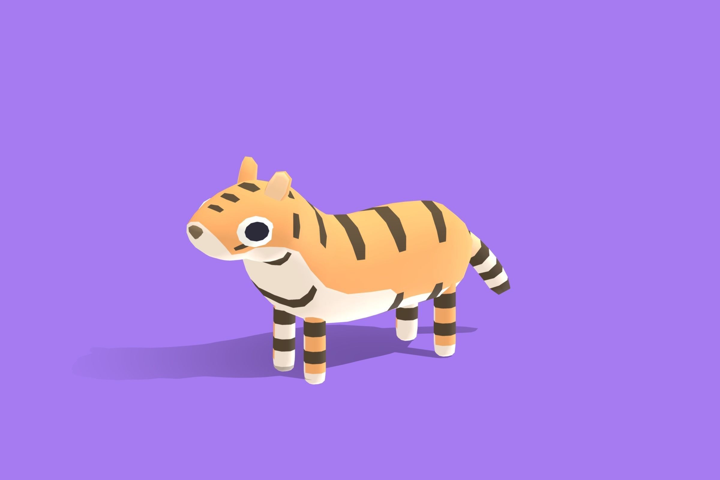 Tiger - Quirky Series Low-poly 3D model_11