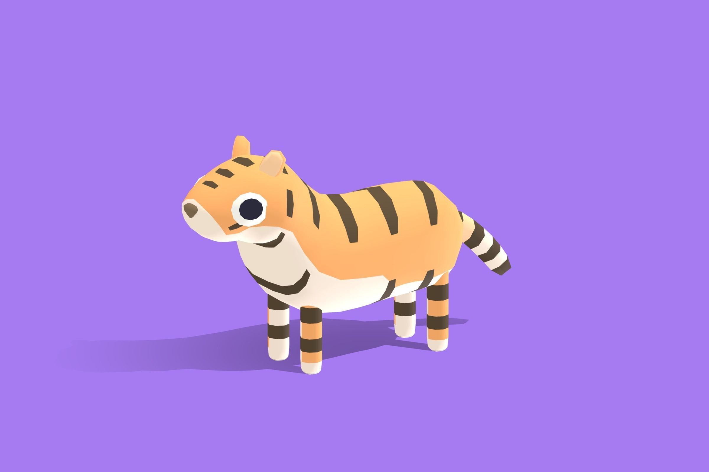 Tiger - Quirky Series Low-poly 3D model_10