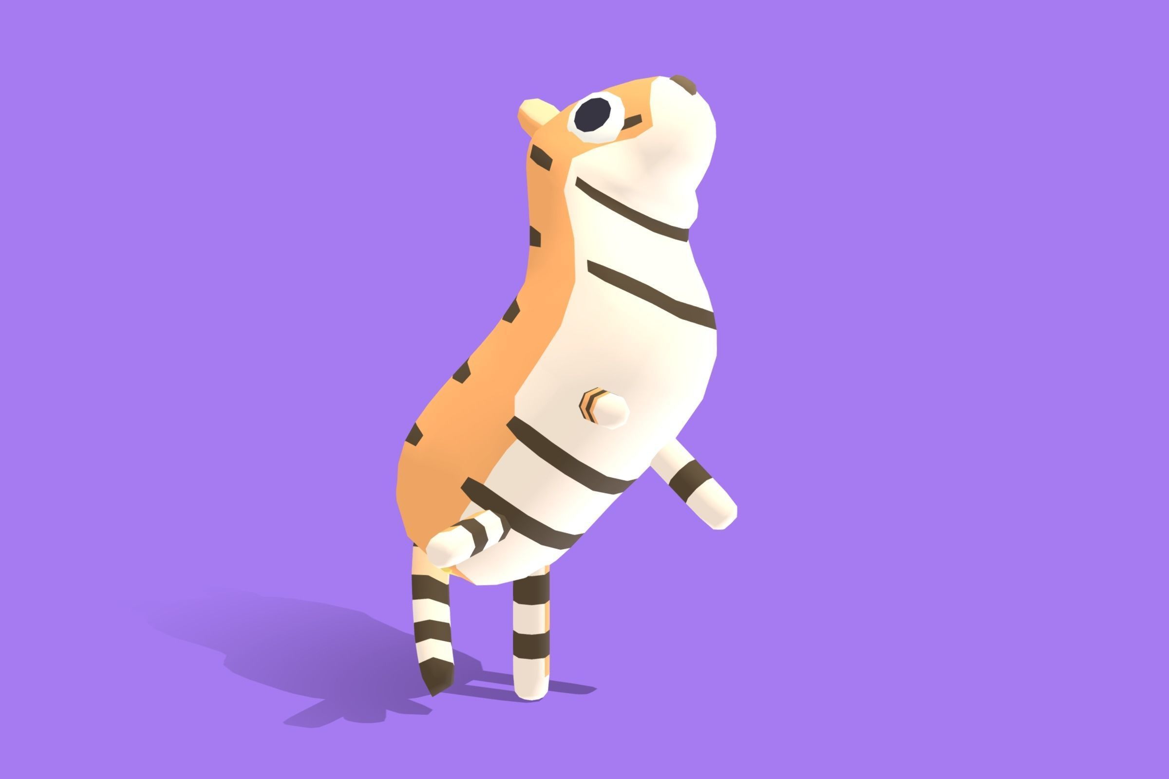 Tiger - Quirky Series Low-poly 3D model_13