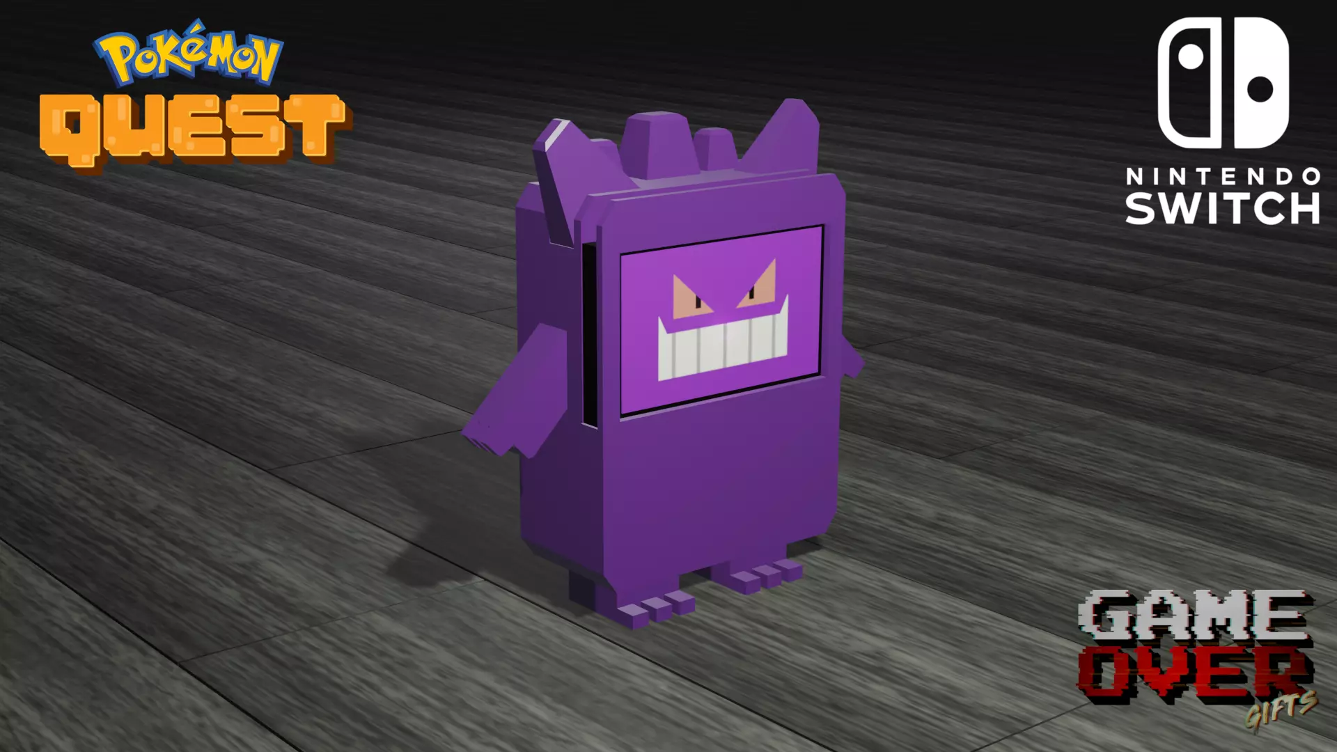 Gengar Pokemon Quest Nintendo Switch Stand 3D Print Model 3D print model_0