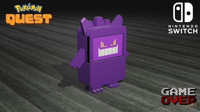 Gengar Pokemon Quest Nintendo Switch Stand 3D Print Model 3D print model