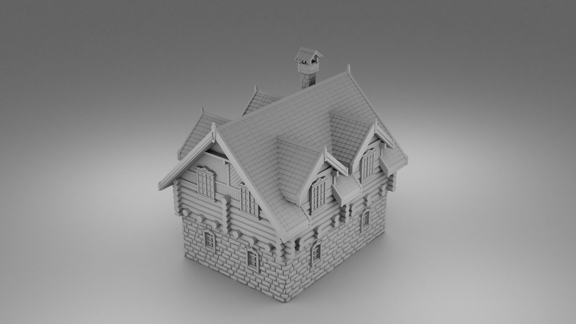 Big russian house 3D print model_2