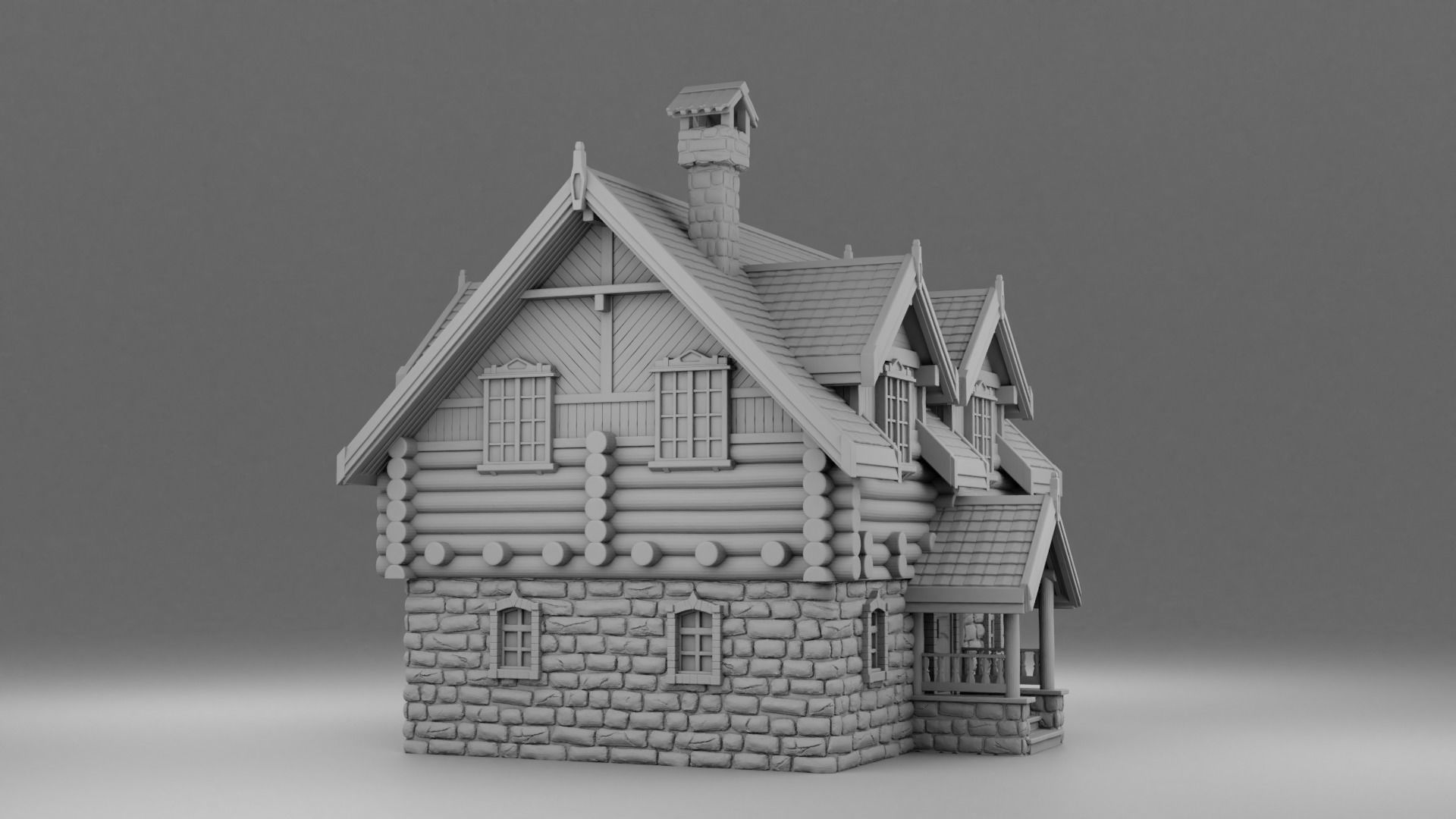 Big russian house 3D print model_1