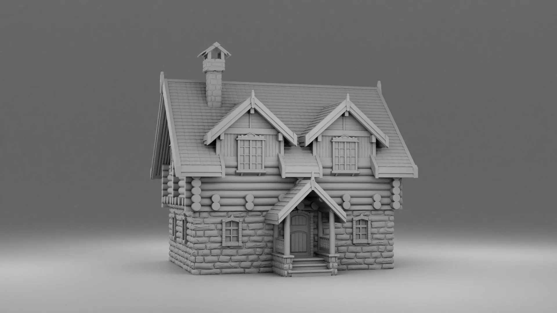 Big russian house 3D print model_0