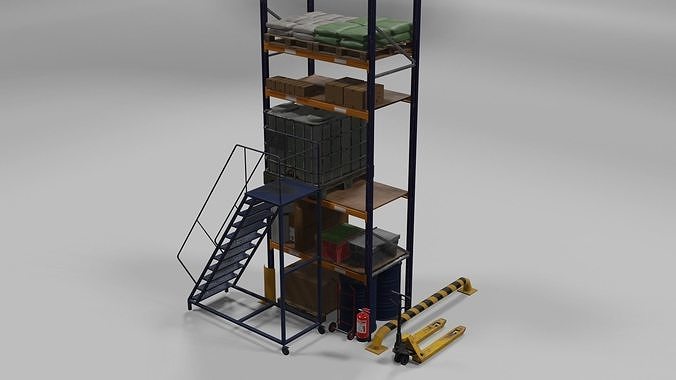 Warehouse pack PBR low poly Low-poly 3D model