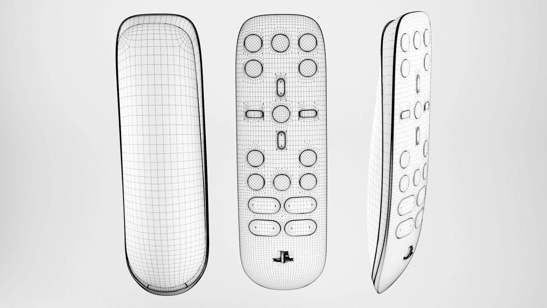 Playstation 5 Media Remote 3D model_3