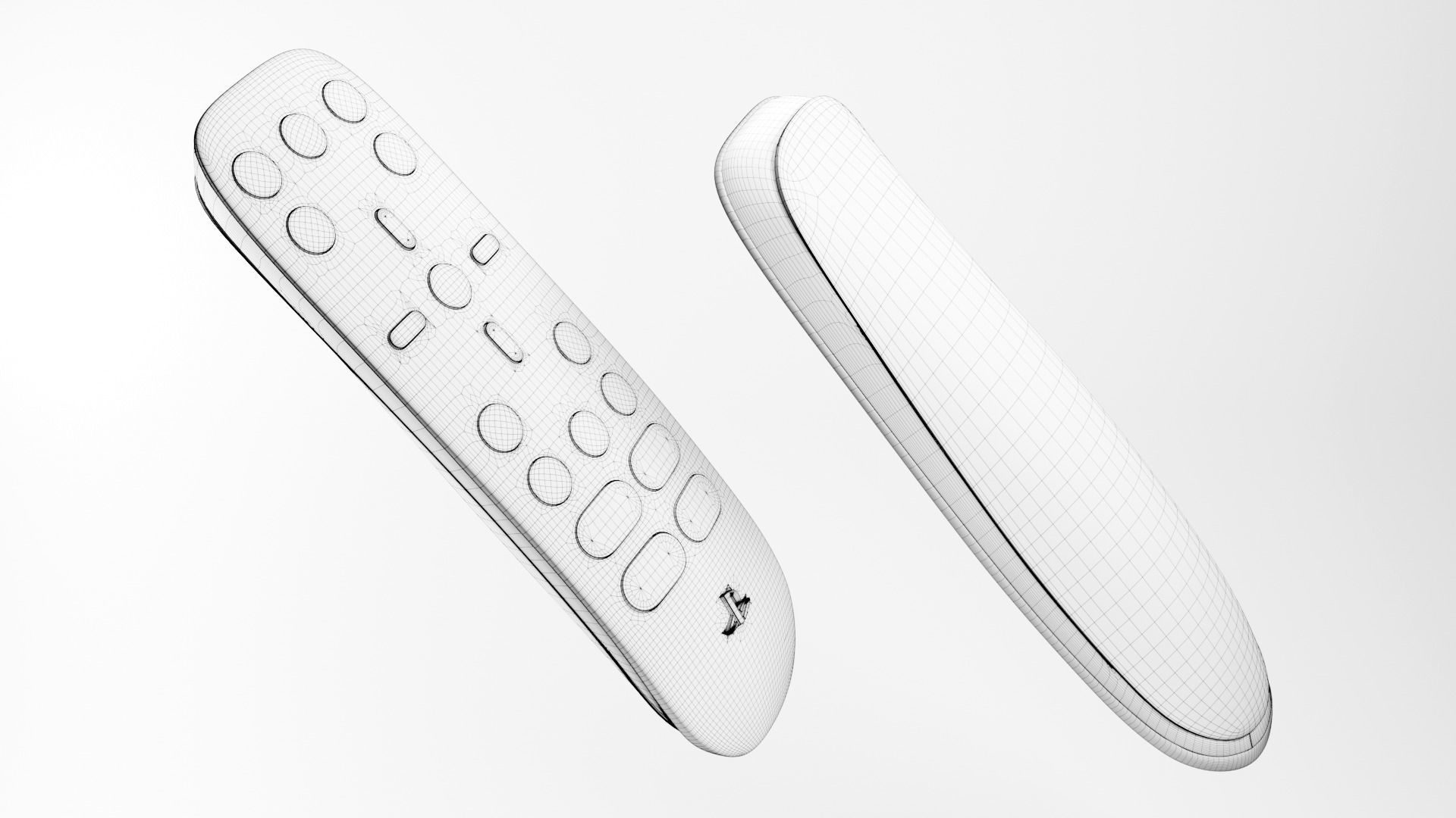 Playstation 5 Media Remote 3D model_2