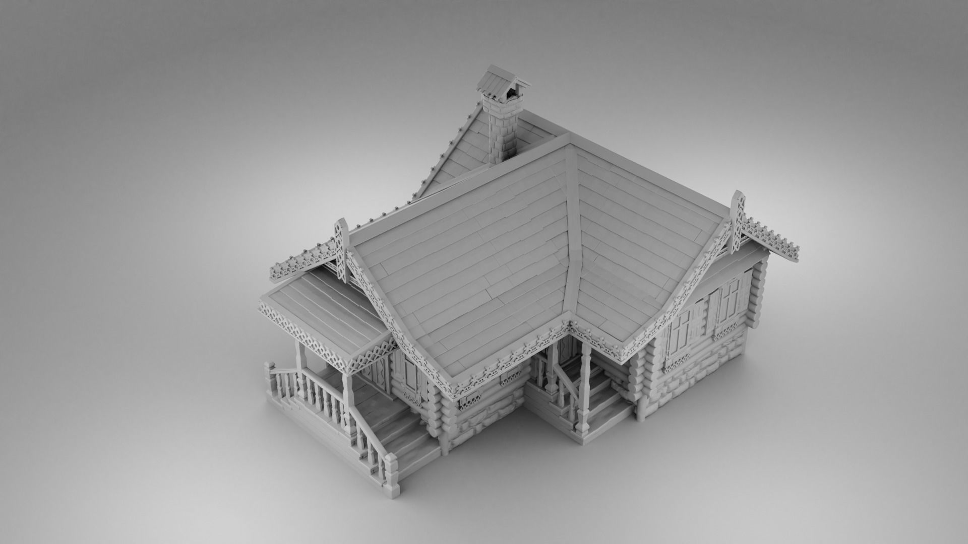 Slavic house 3D print model_2