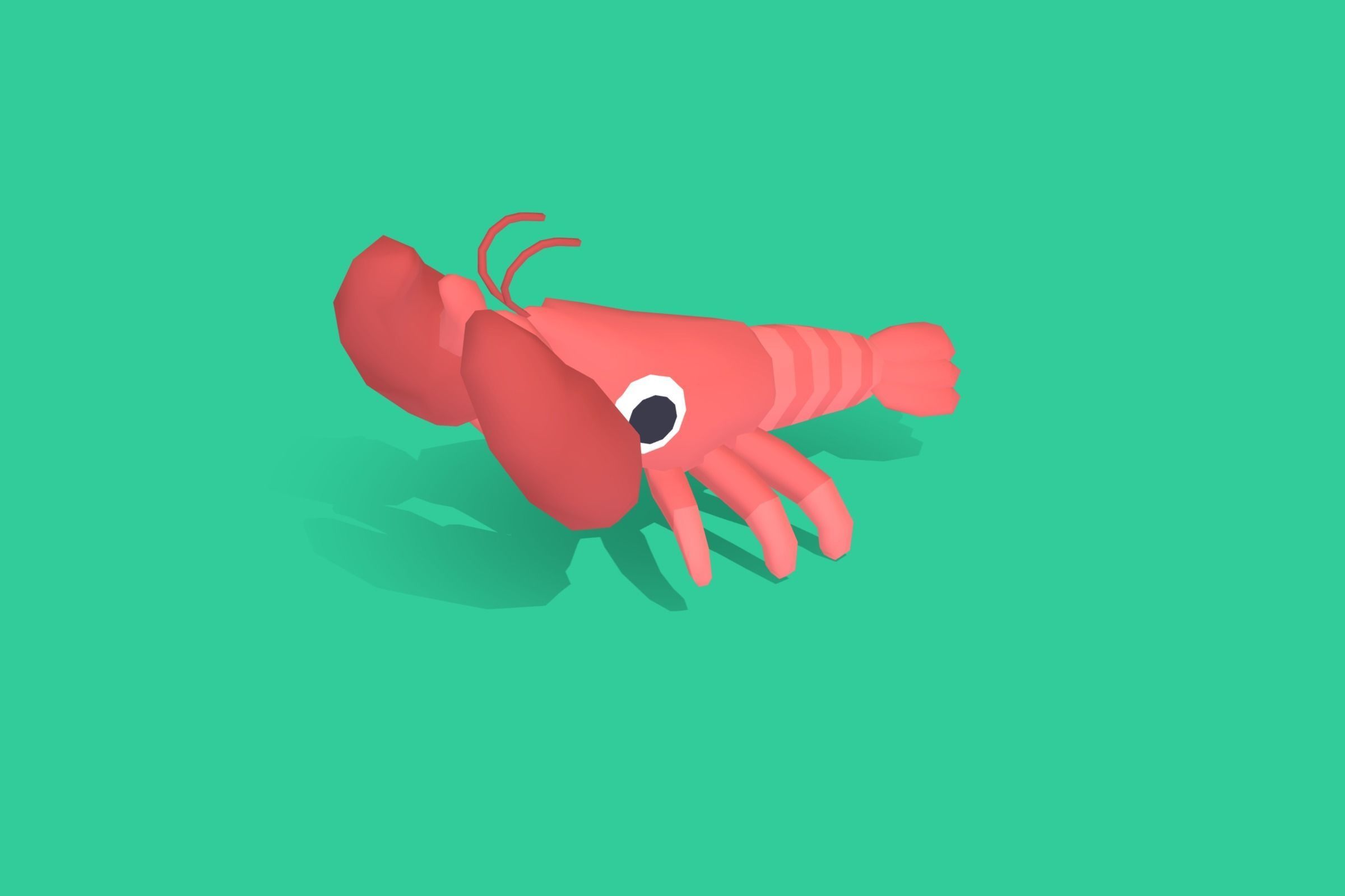 Lobster - Quirky Series Low-poly 3D model_12