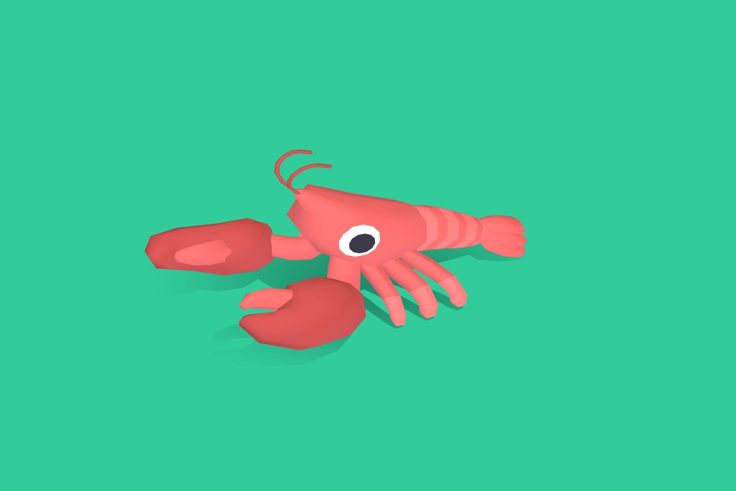 Lobster - Quirky Series Low-poly 3D model_11