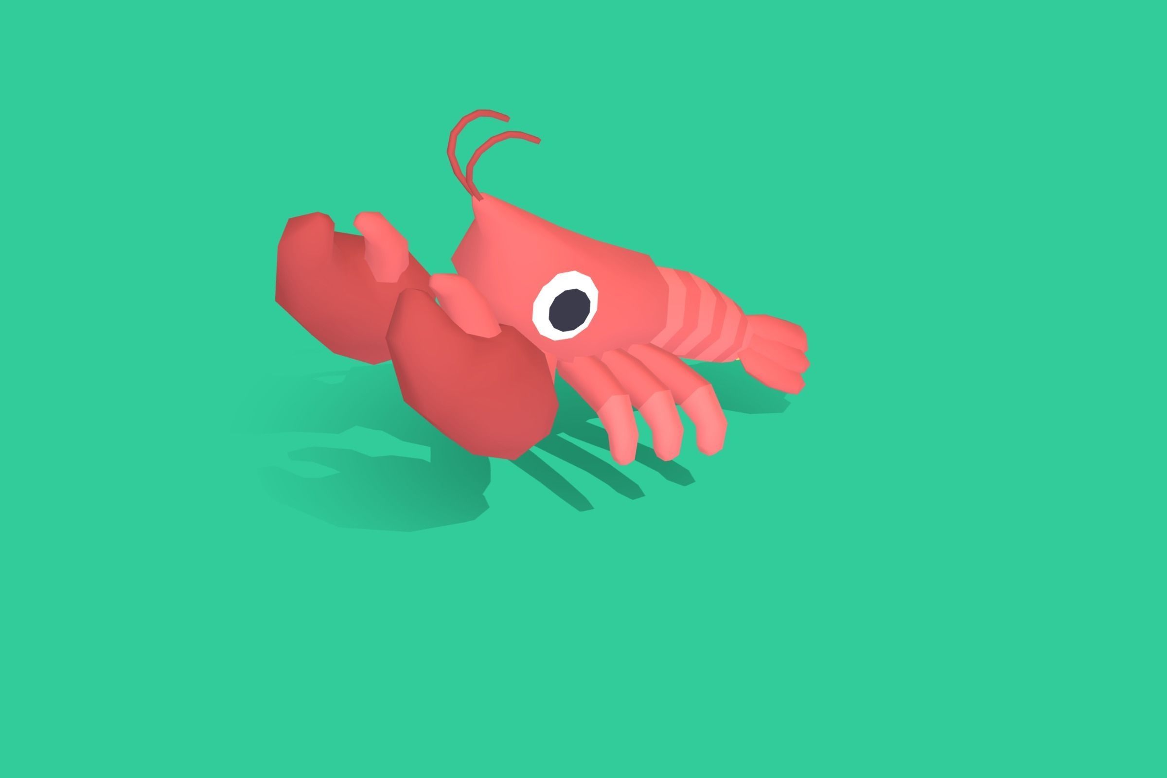 Lobster - Quirky Series Low-poly 3D model_5