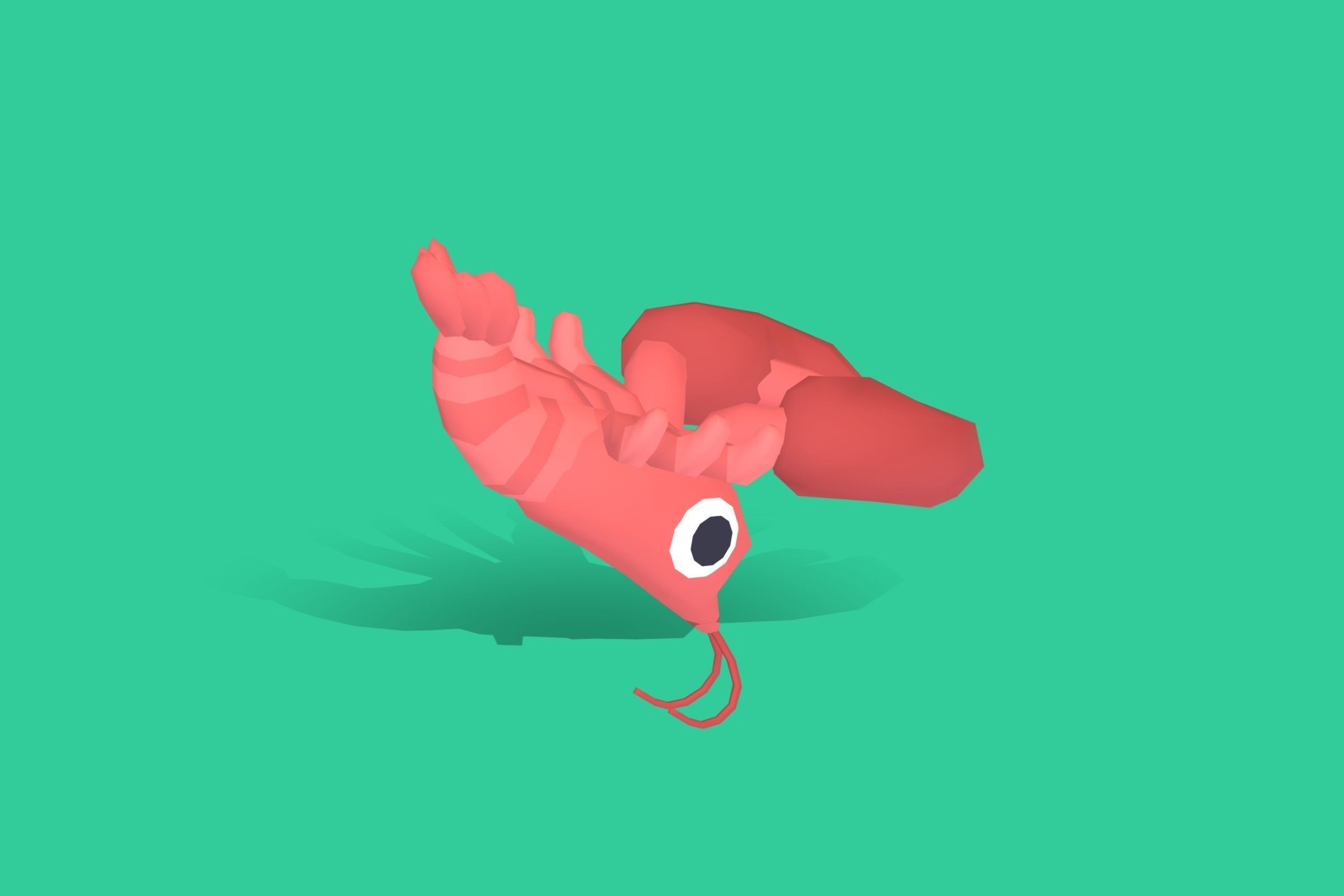Lobster - Quirky Series Low-poly 3D model_9