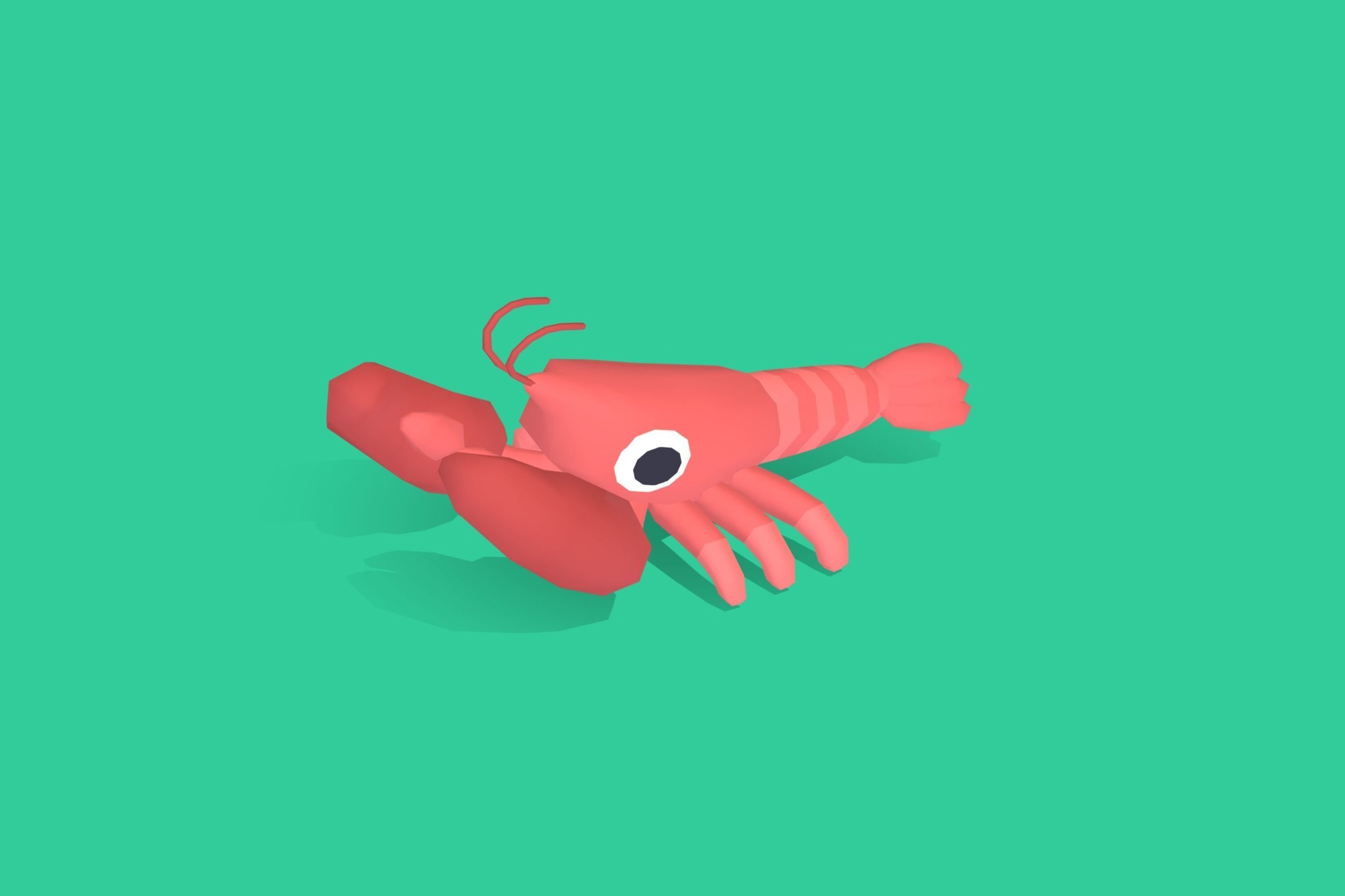 Lobster - Quirky Series Low-poly 3D model_6