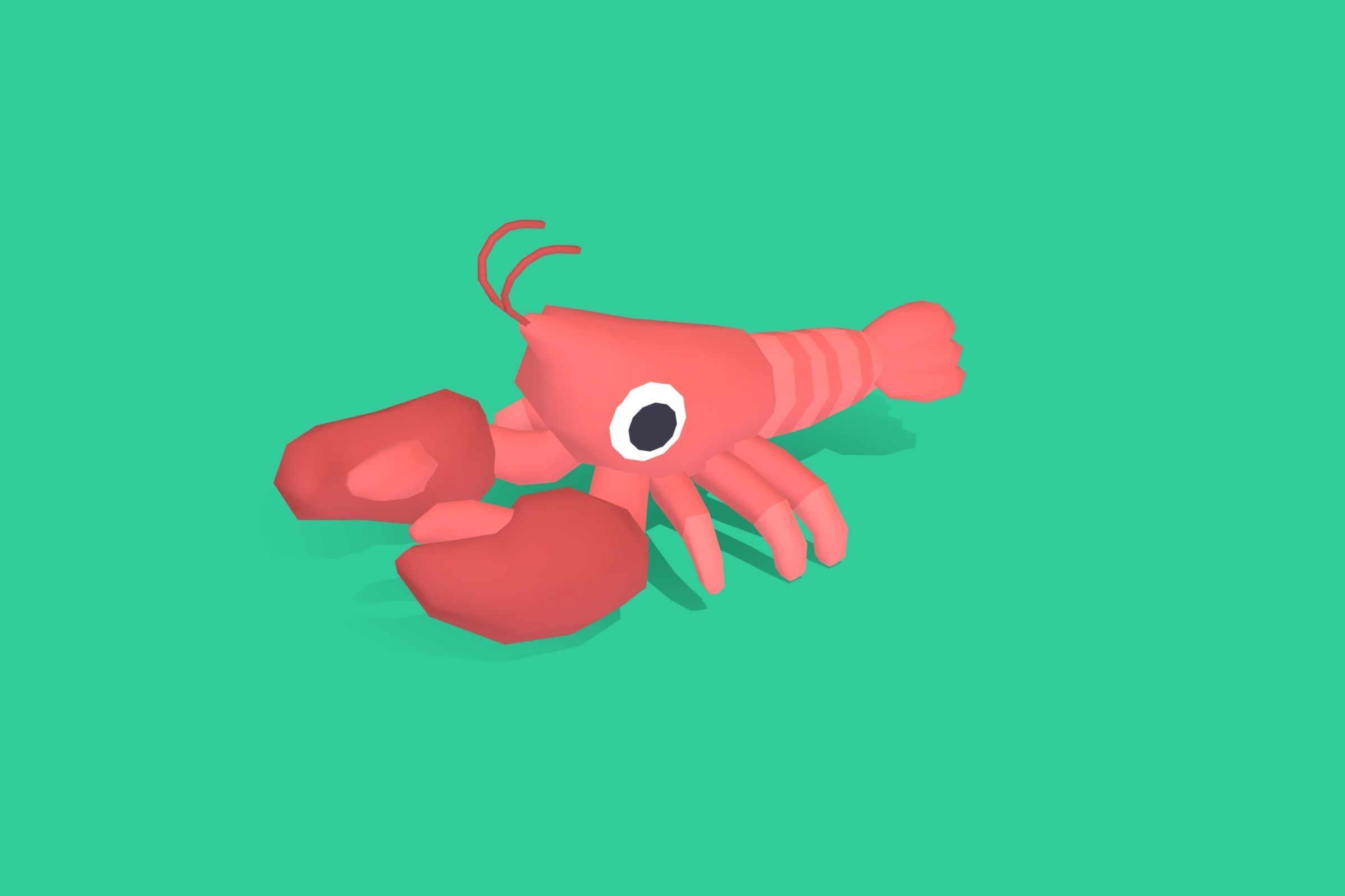 Lobster - Quirky Series Low-poly 3D model_13