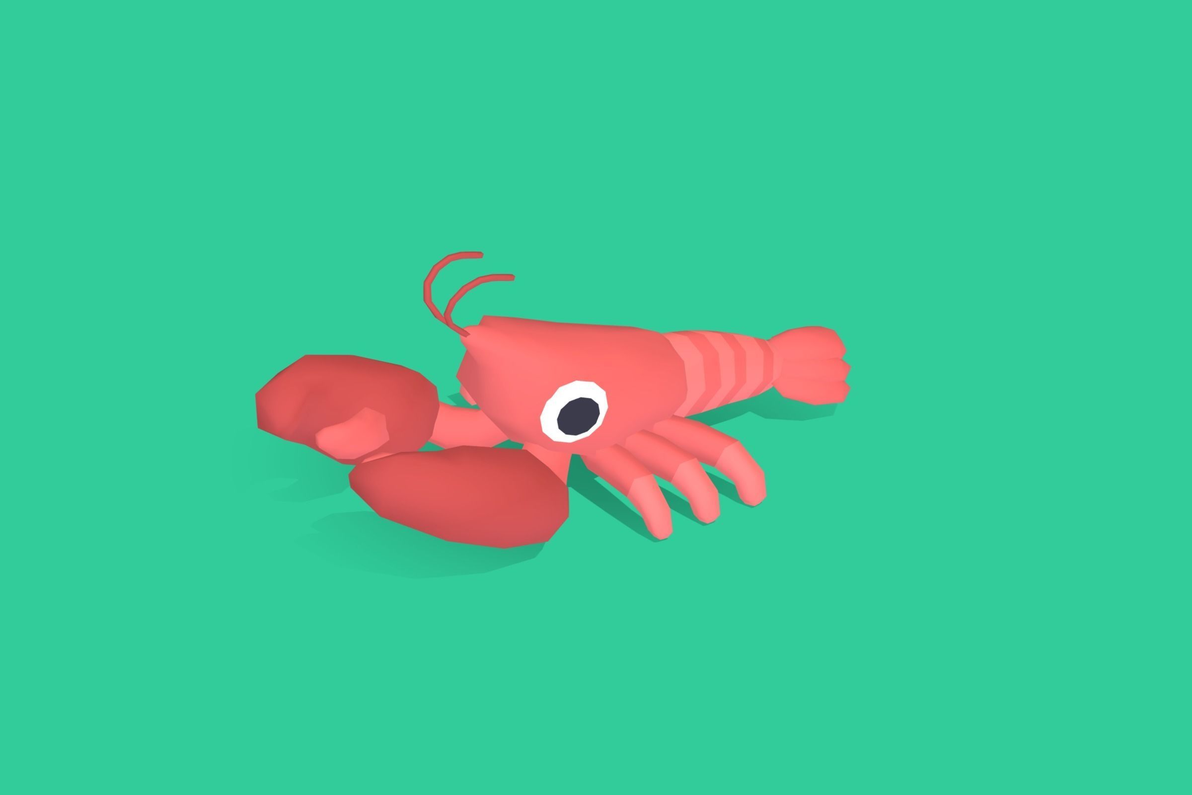 Lobster - Quirky Series Low-poly 3D model_7
