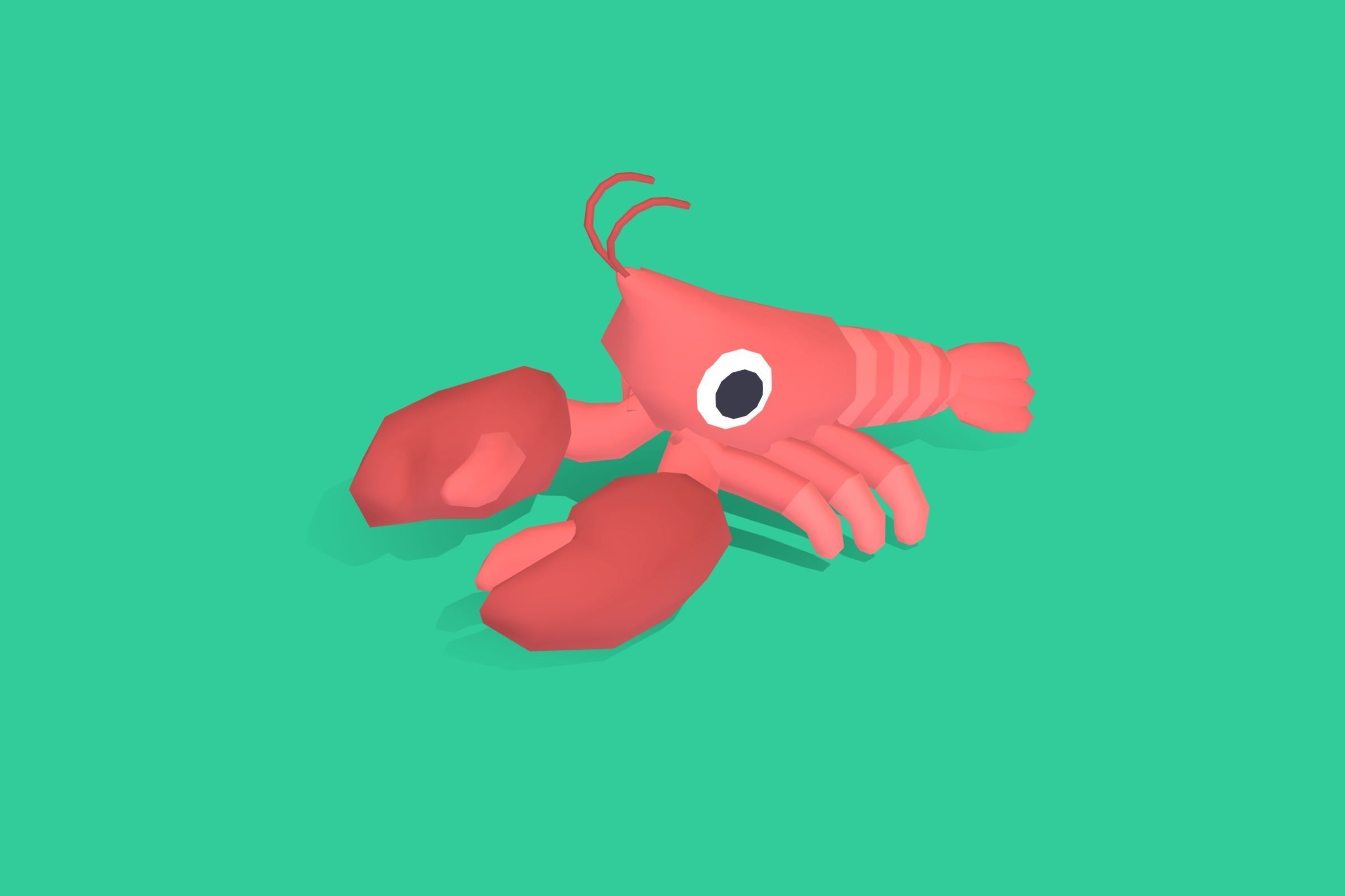 Lobster - Quirky Series Low-poly 3D model_8
