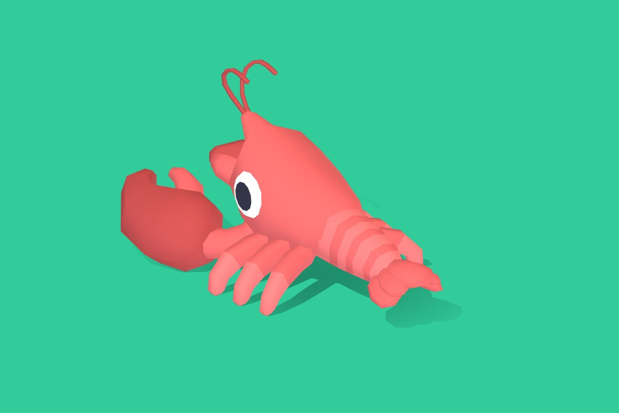 Lobster - Quirky Series Low-poly 3D model_1