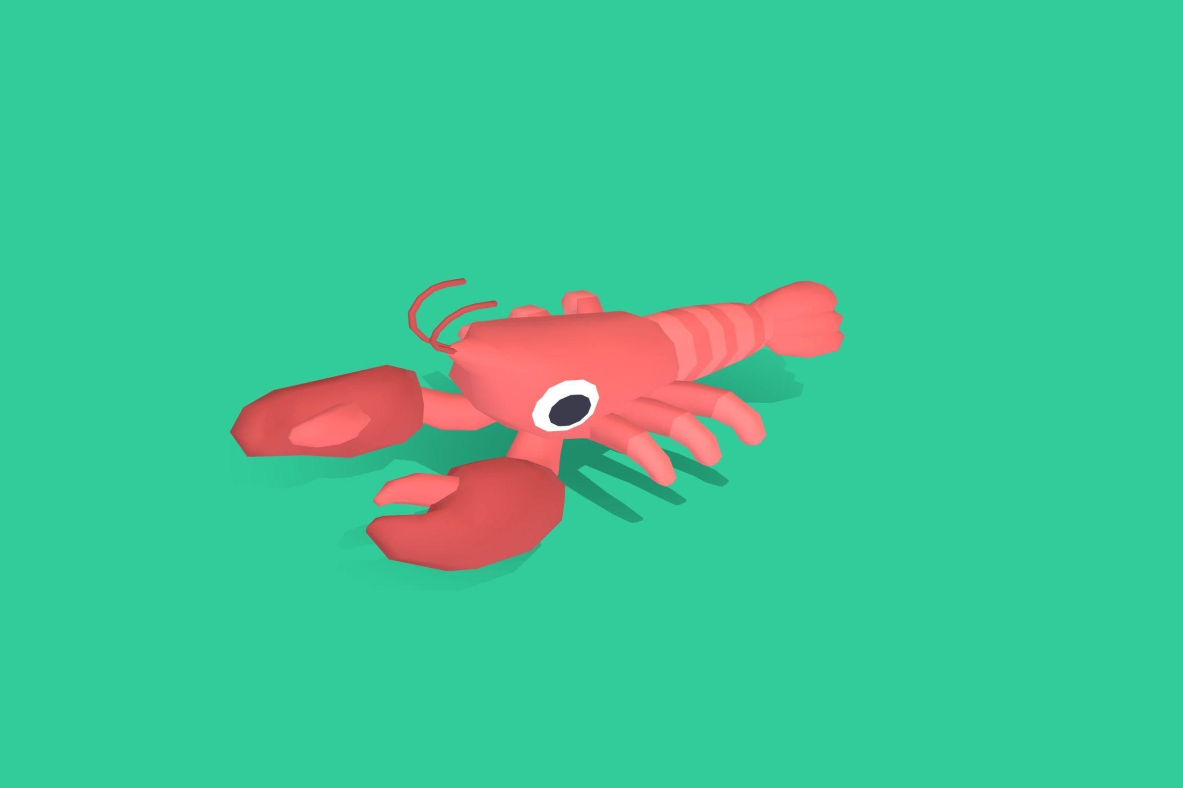 Lobster - Quirky Series Low-poly 3D model_3
