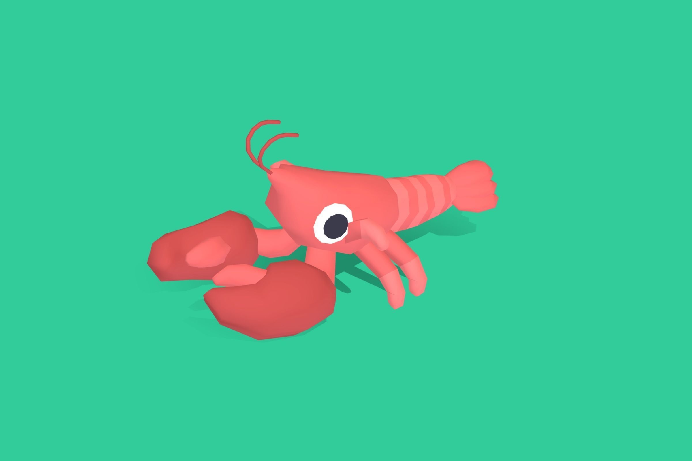 Lobster - Quirky Series Low-poly 3D model_10