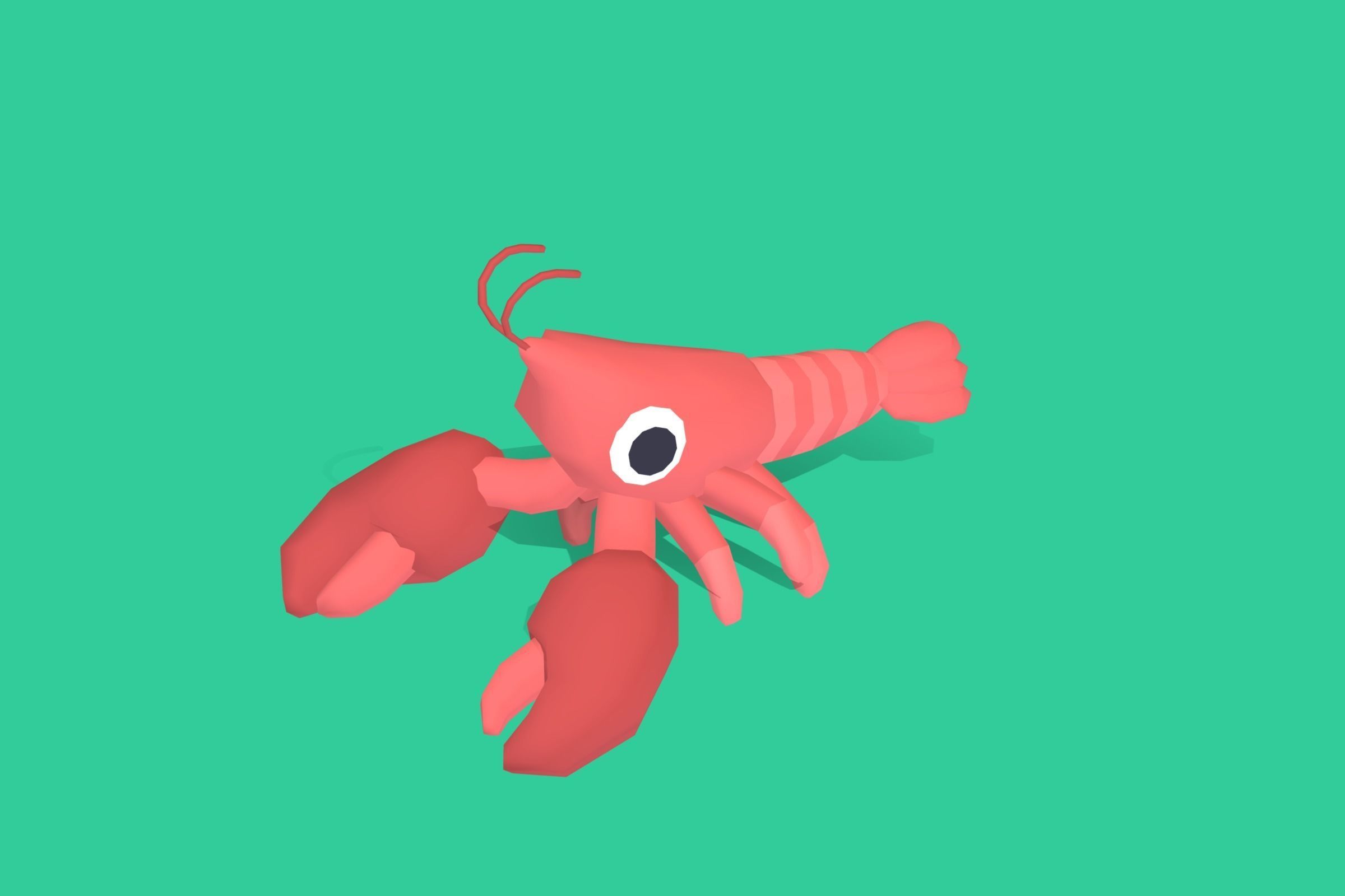 Lobster - Quirky Series Low-poly 3D model_4
