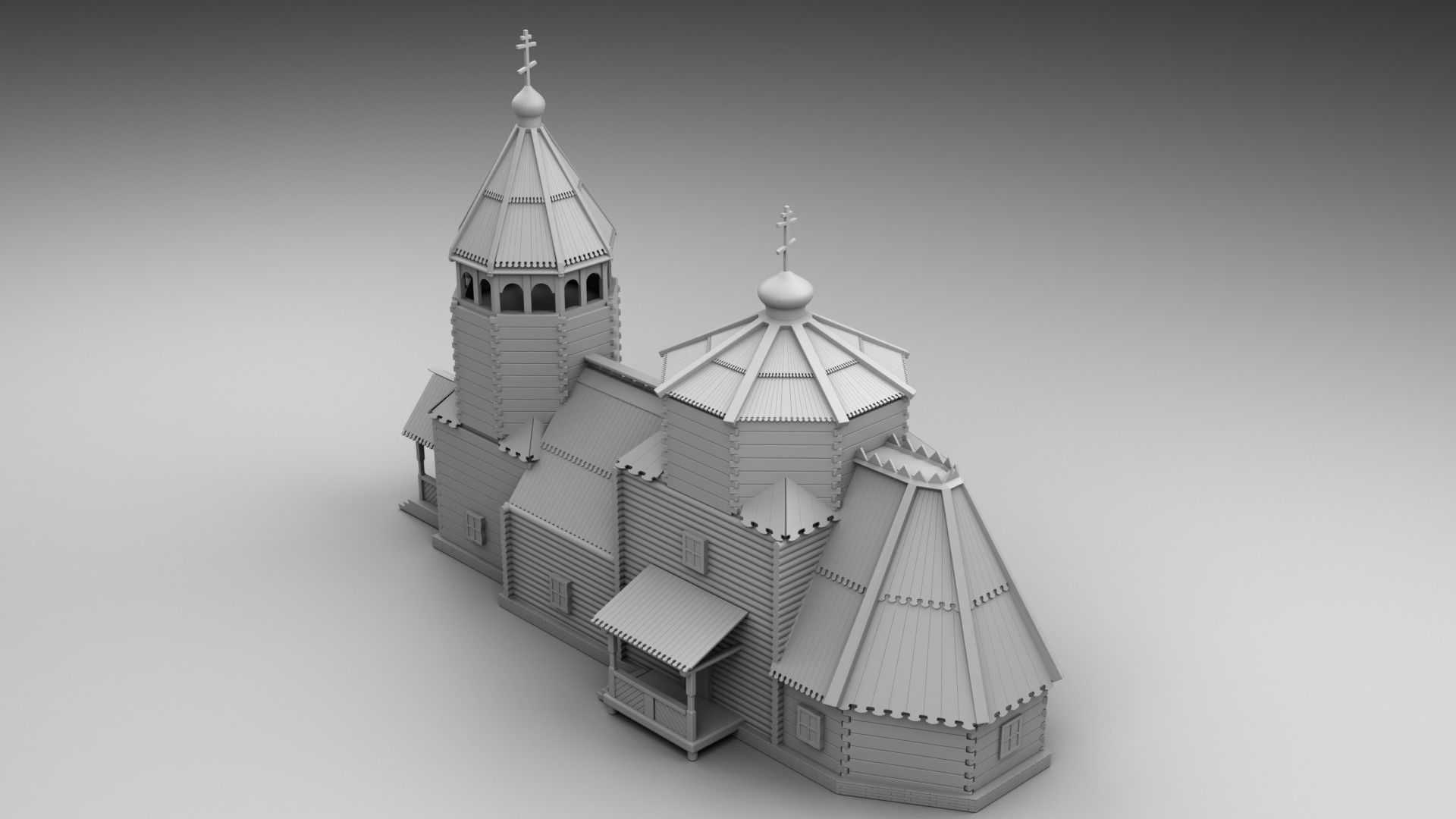 Slavic church 3D print model_1