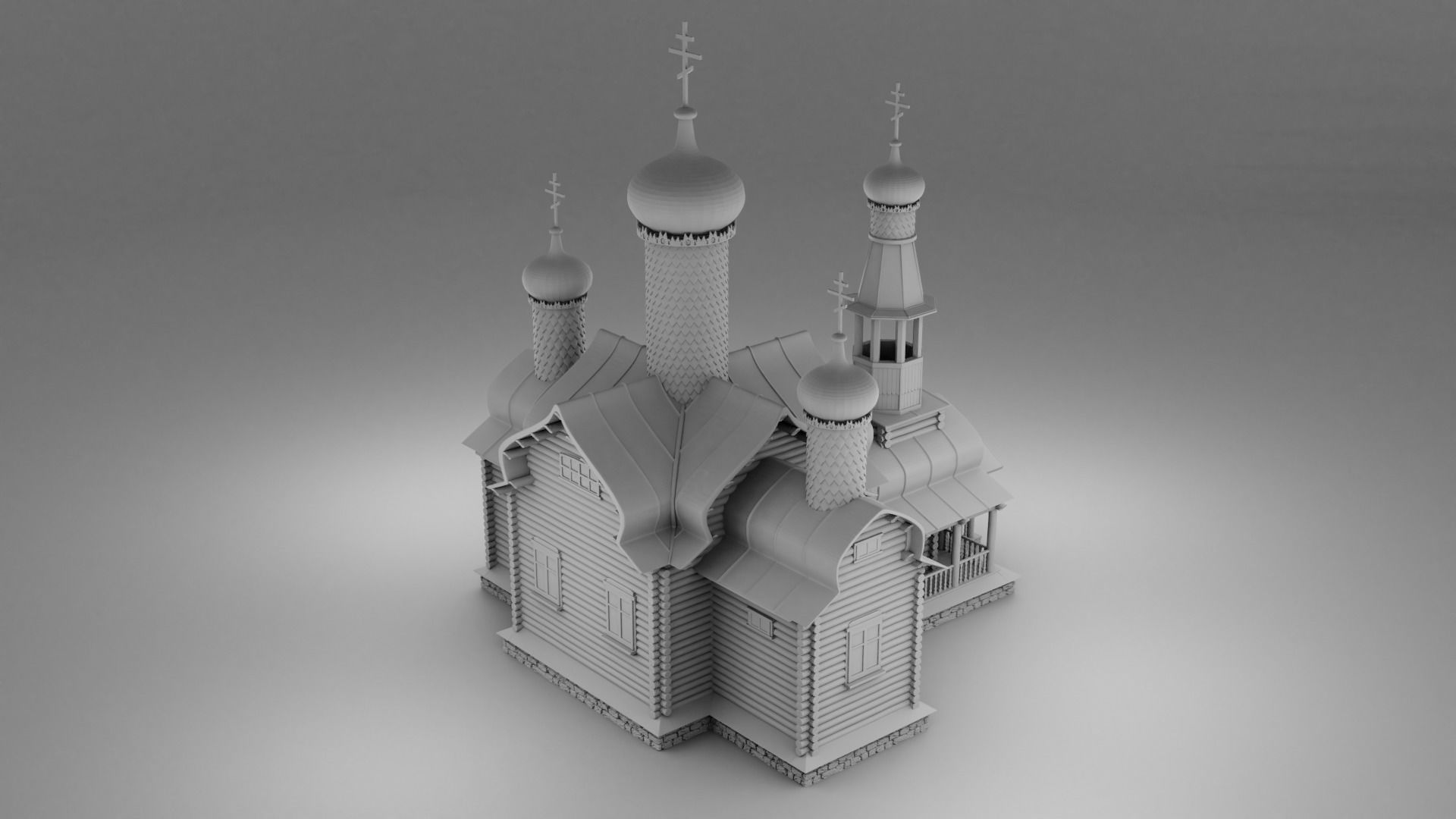 Cathedral church 3D print model_5
