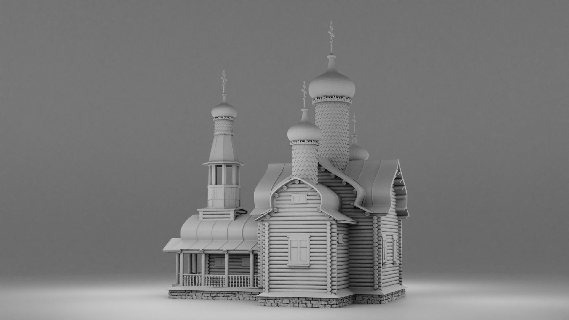 Cathedral church 3D print model_3