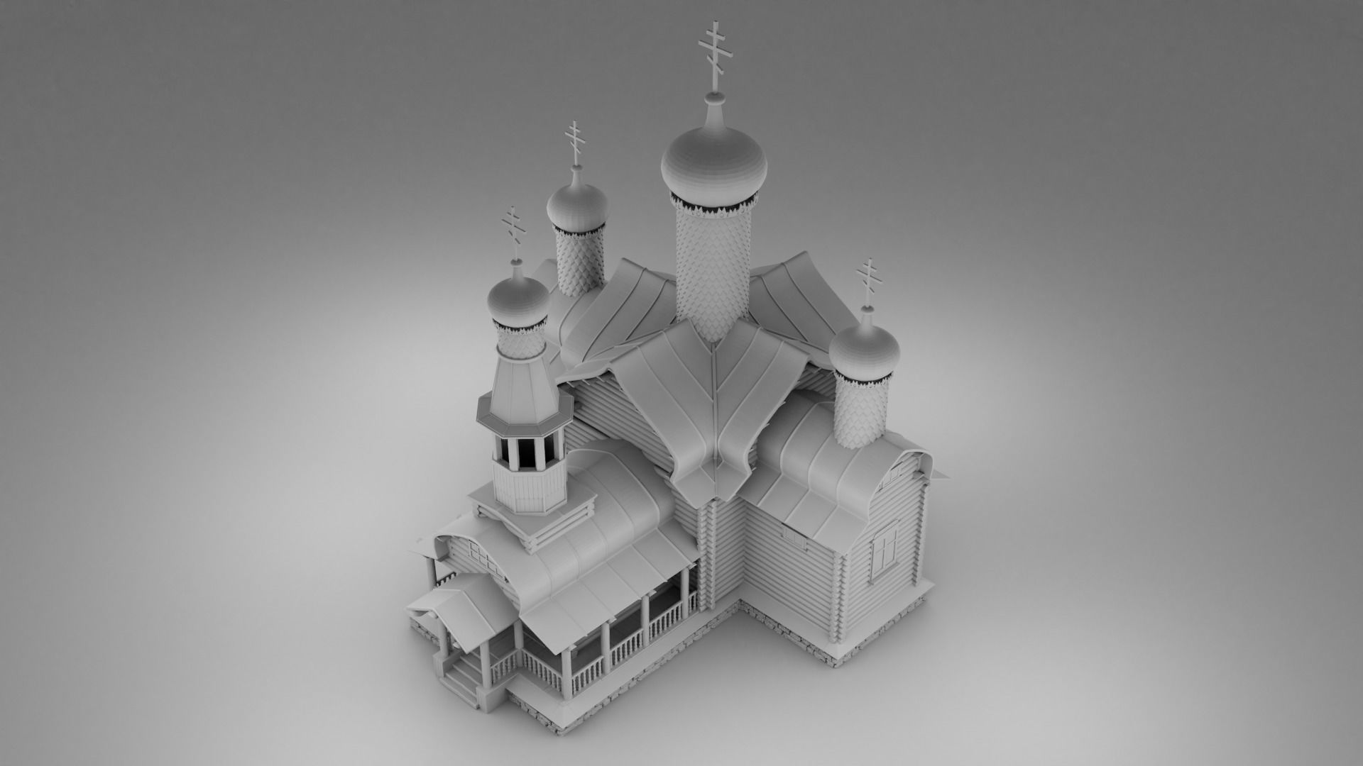 Cathedral church 3D print model_1