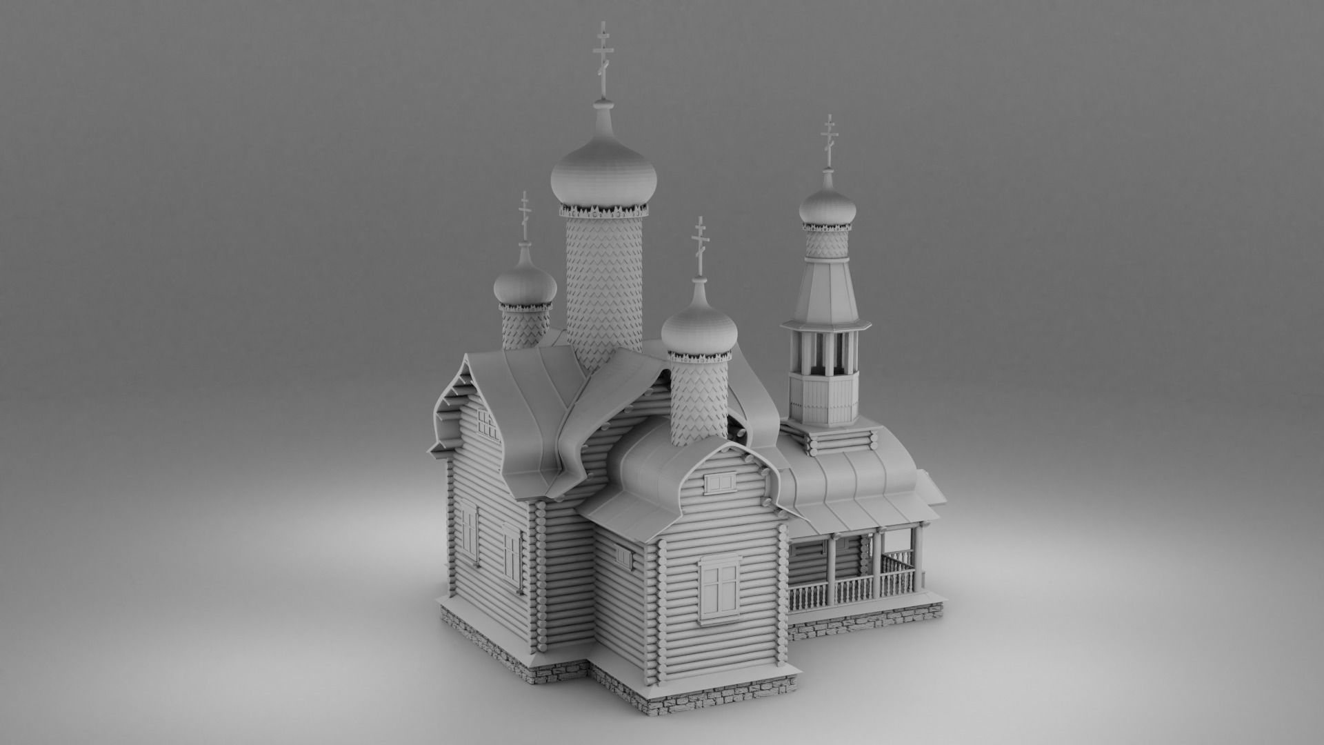 Cathedral church 3D print model_2