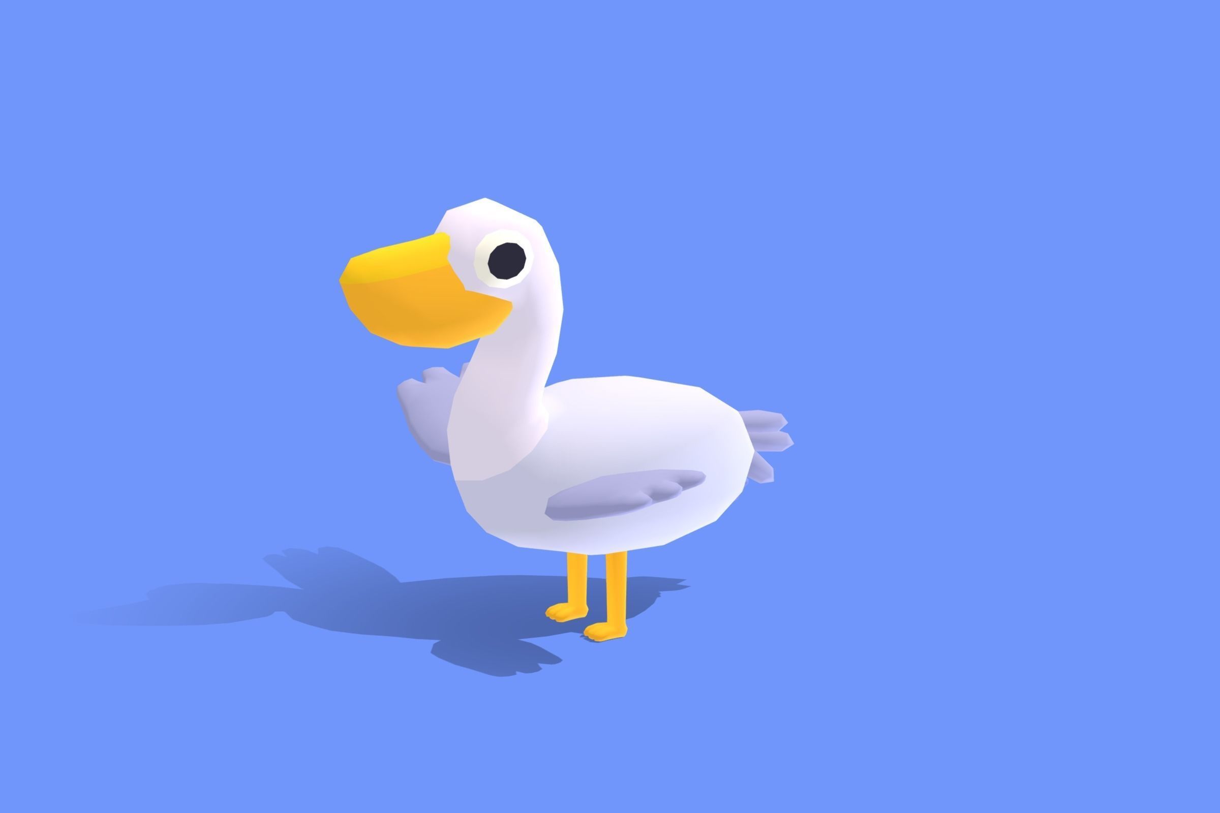 Pelican - Quirky Series Low-poly 3D model_8