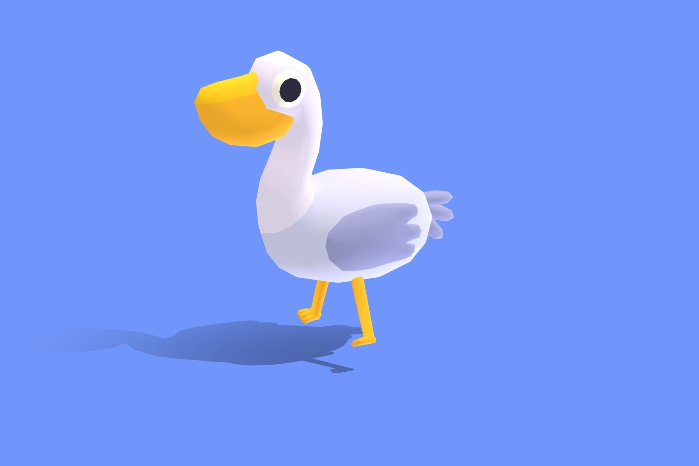 Pelican - Quirky Series Low-poly 3D model_3