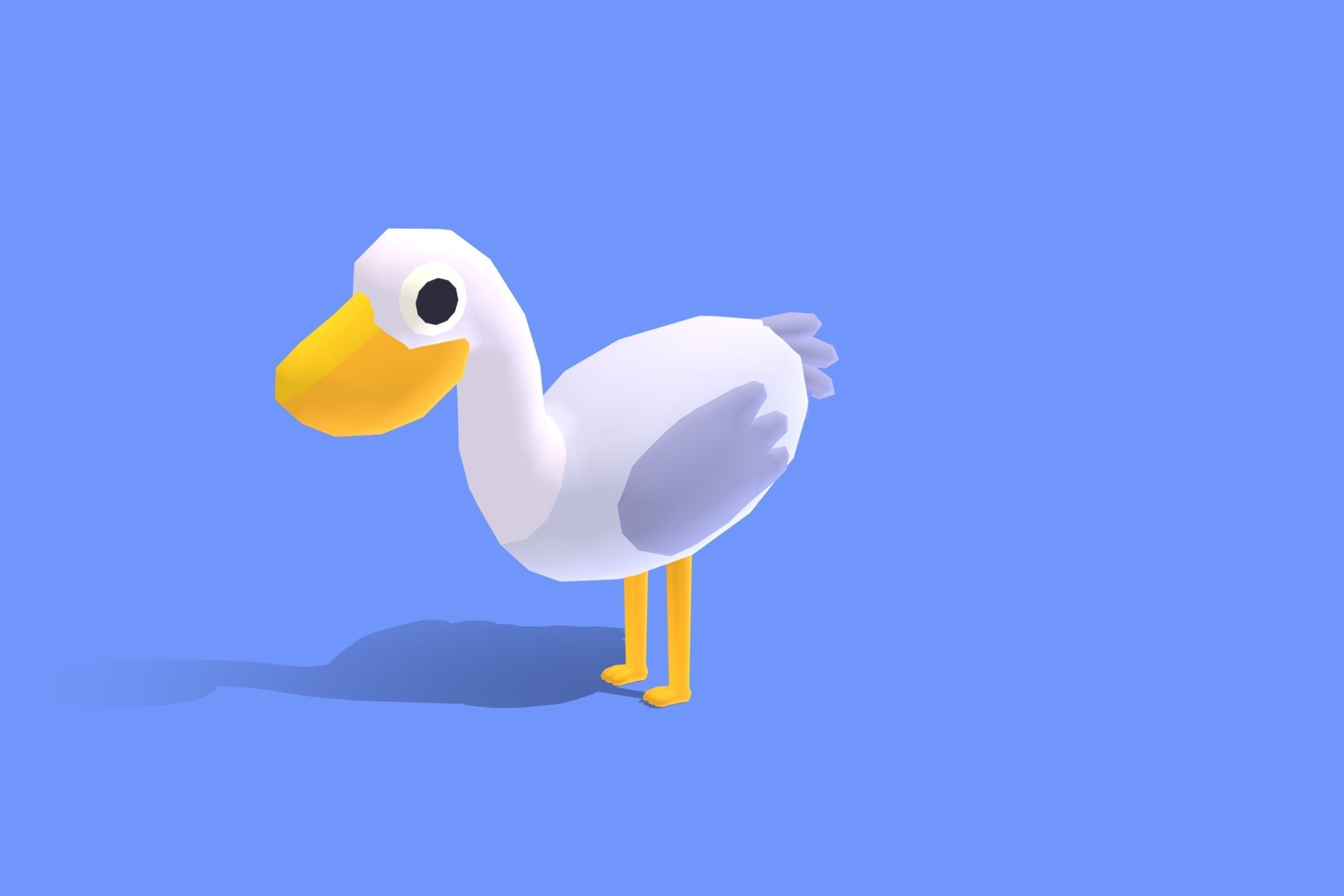 Pelican - Quirky Series Low-poly 3D model_12