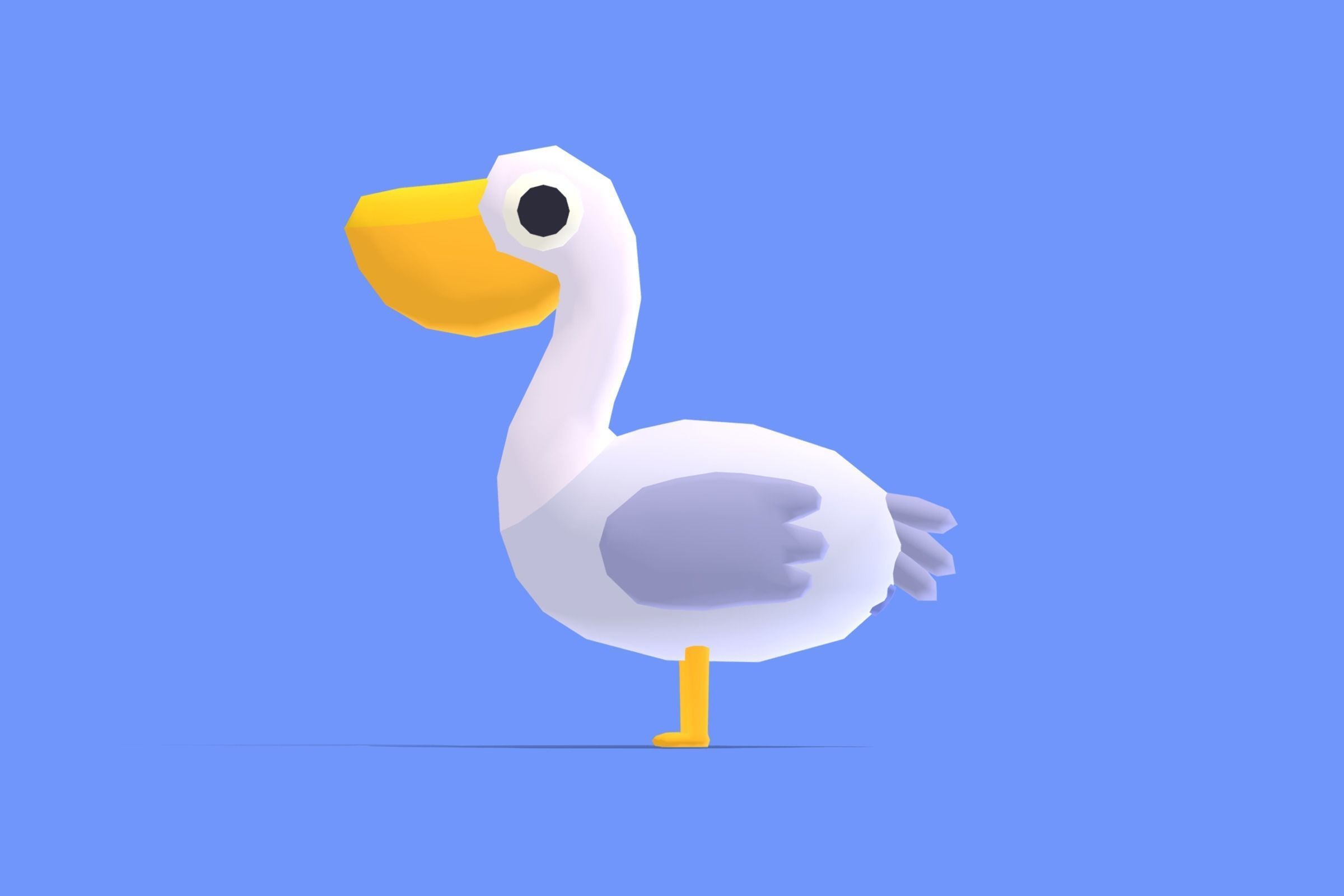 Pelican - Quirky Series Low-poly 3D model_2