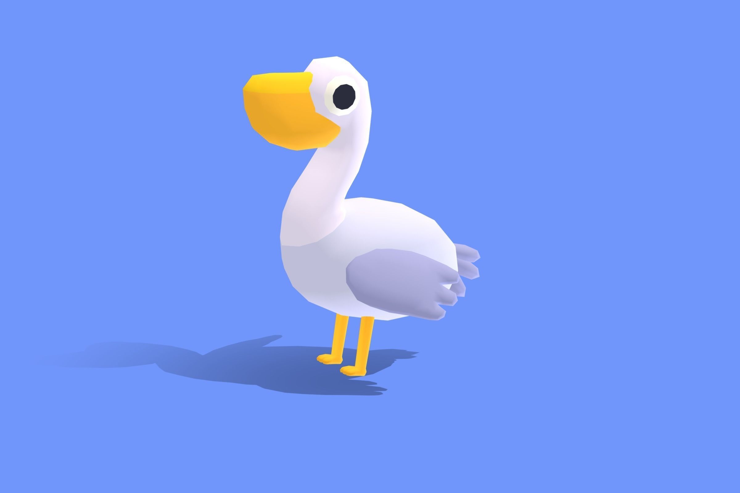 Pelican - Quirky Series Low-poly 3D model_10