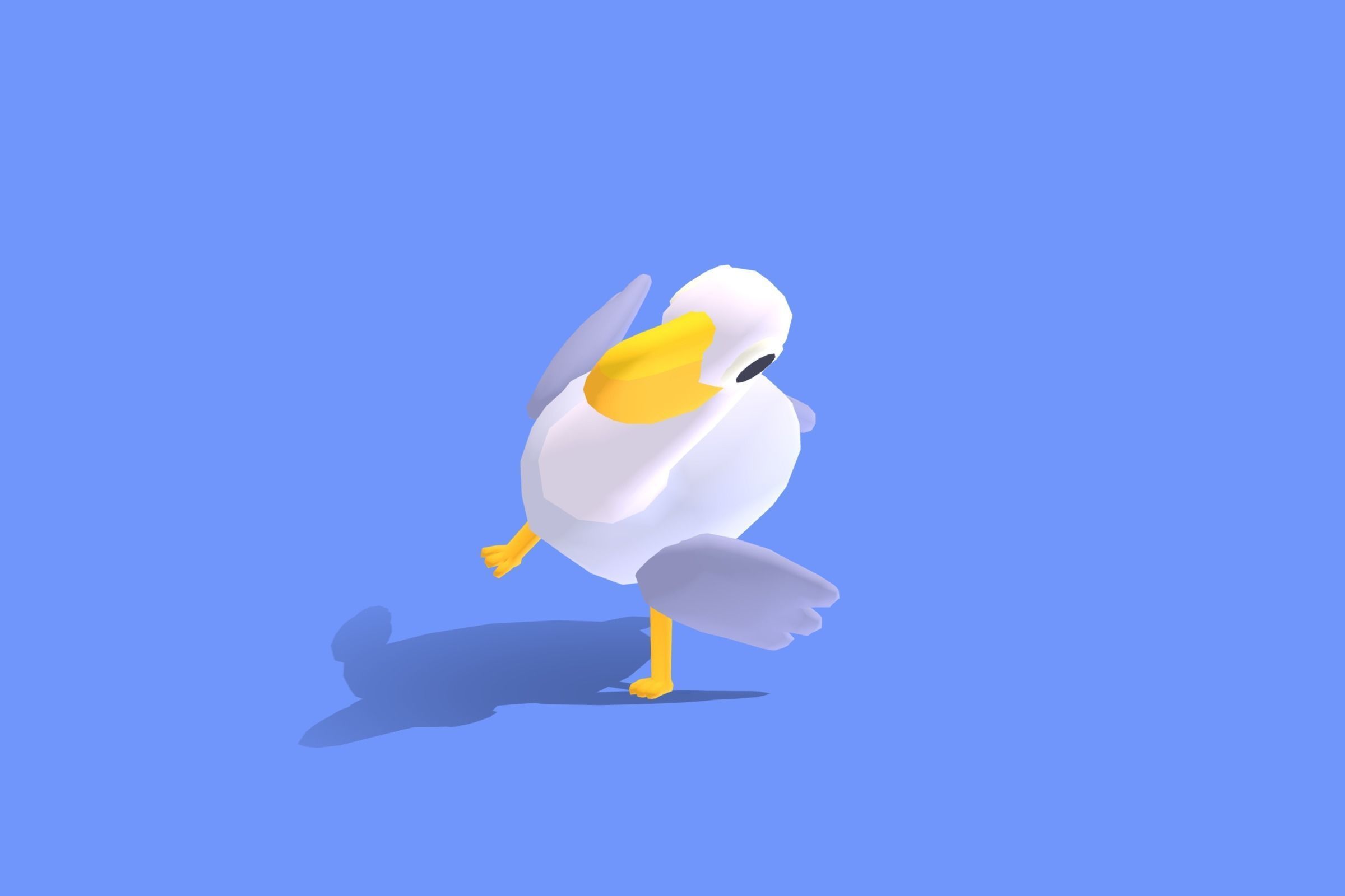 Pelican - Quirky Series Low-poly 3D model_13
