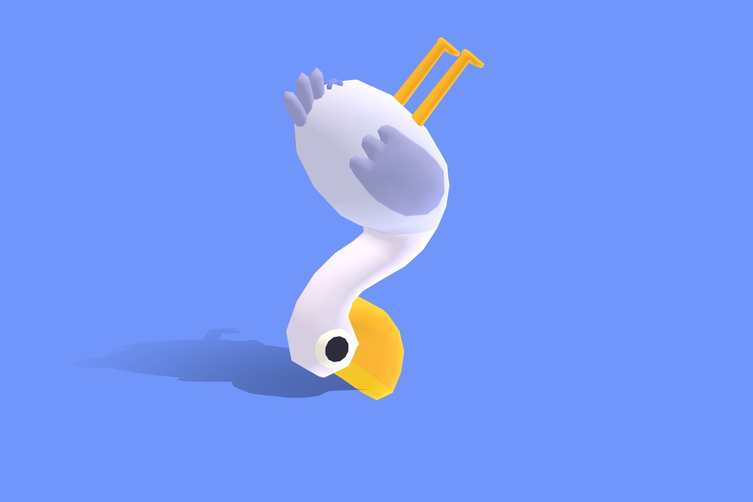 Pelican - Quirky Series Low-poly 3D model_5