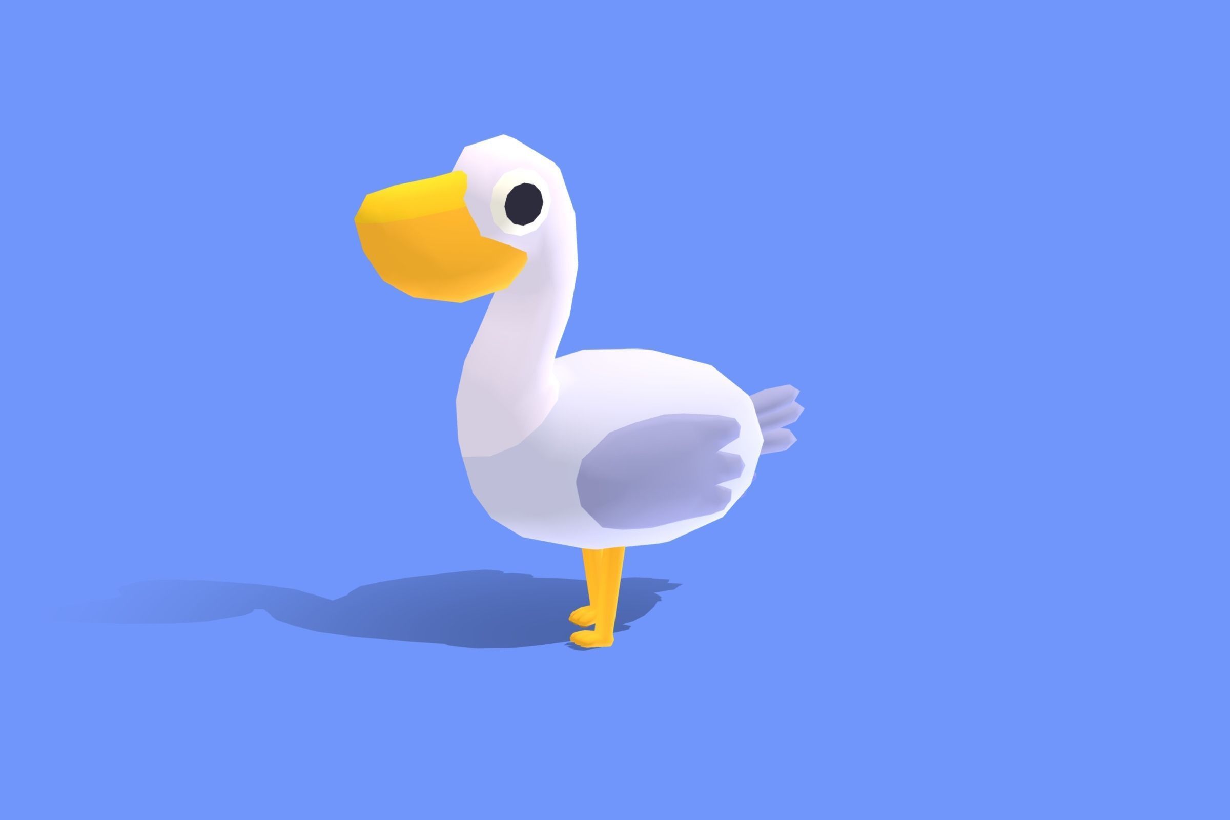 Pelican - Quirky Series Low-poly 3D model_6