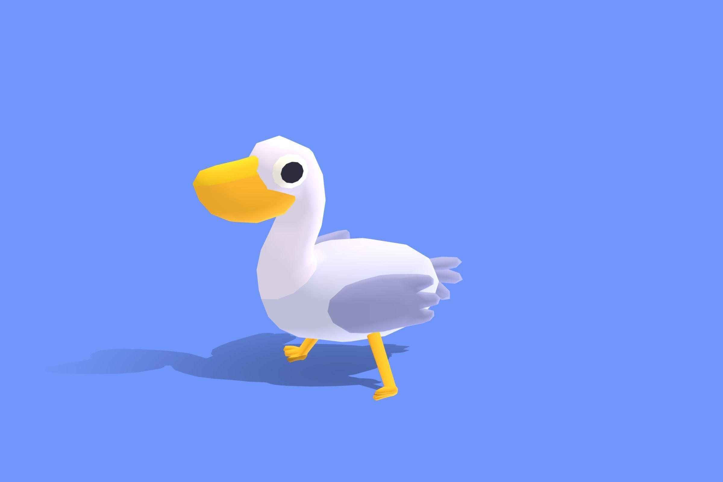 Pelican - Quirky Series Low-poly 3D model_4