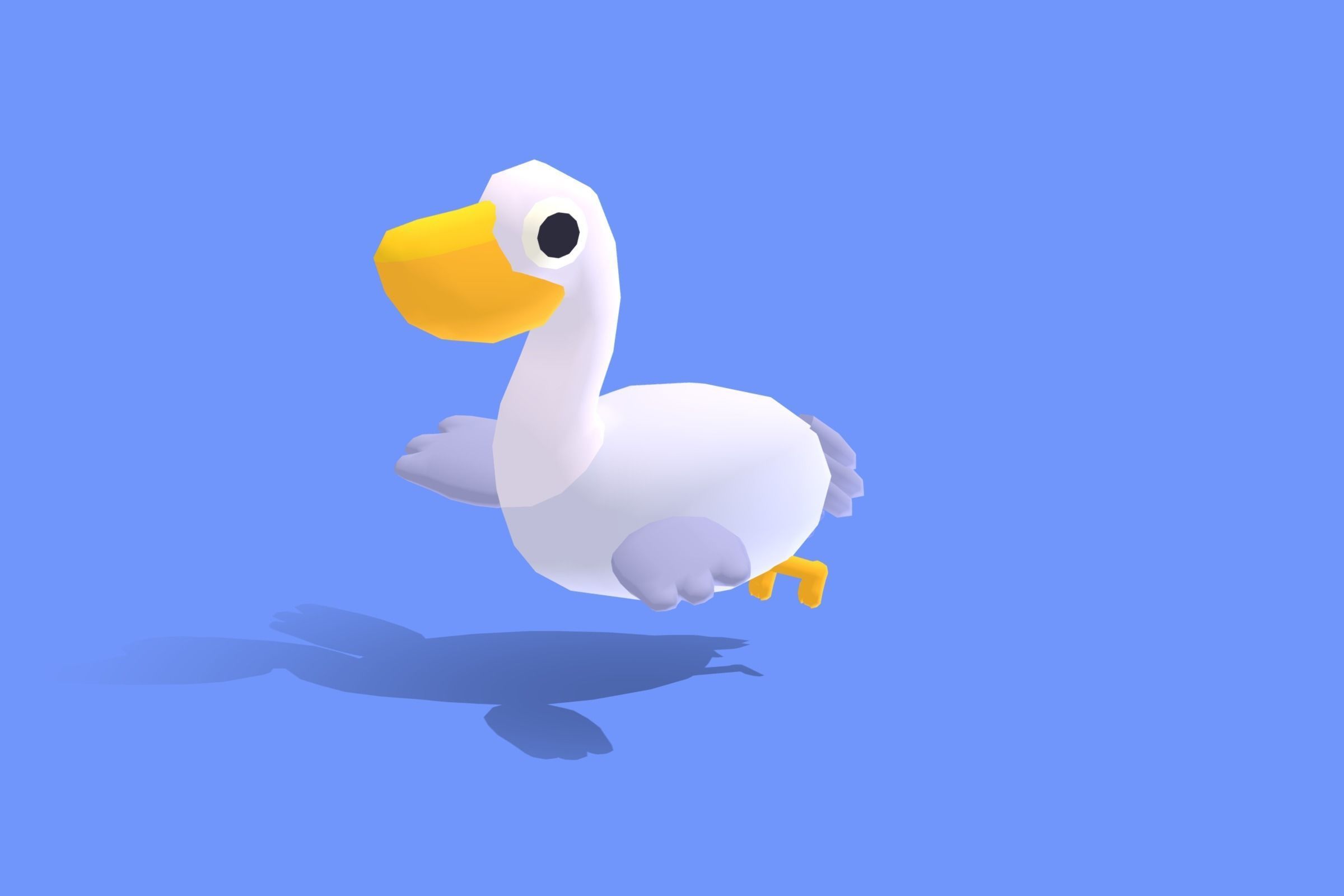 Pelican - Quirky Series Low-poly 3D model_11