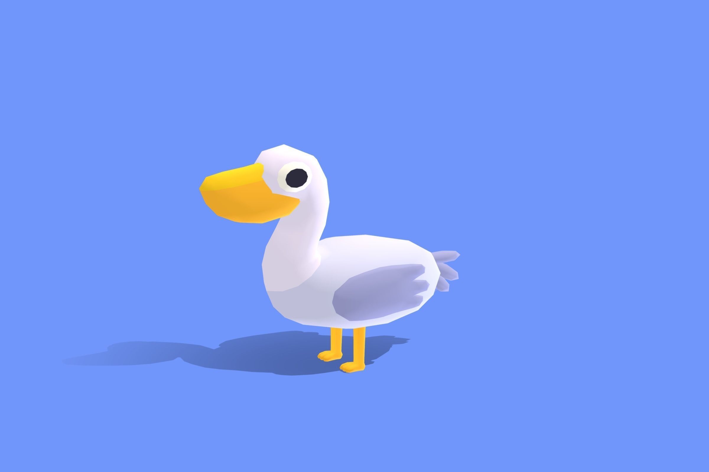 Pelican - Quirky Series Low-poly 3D model_9