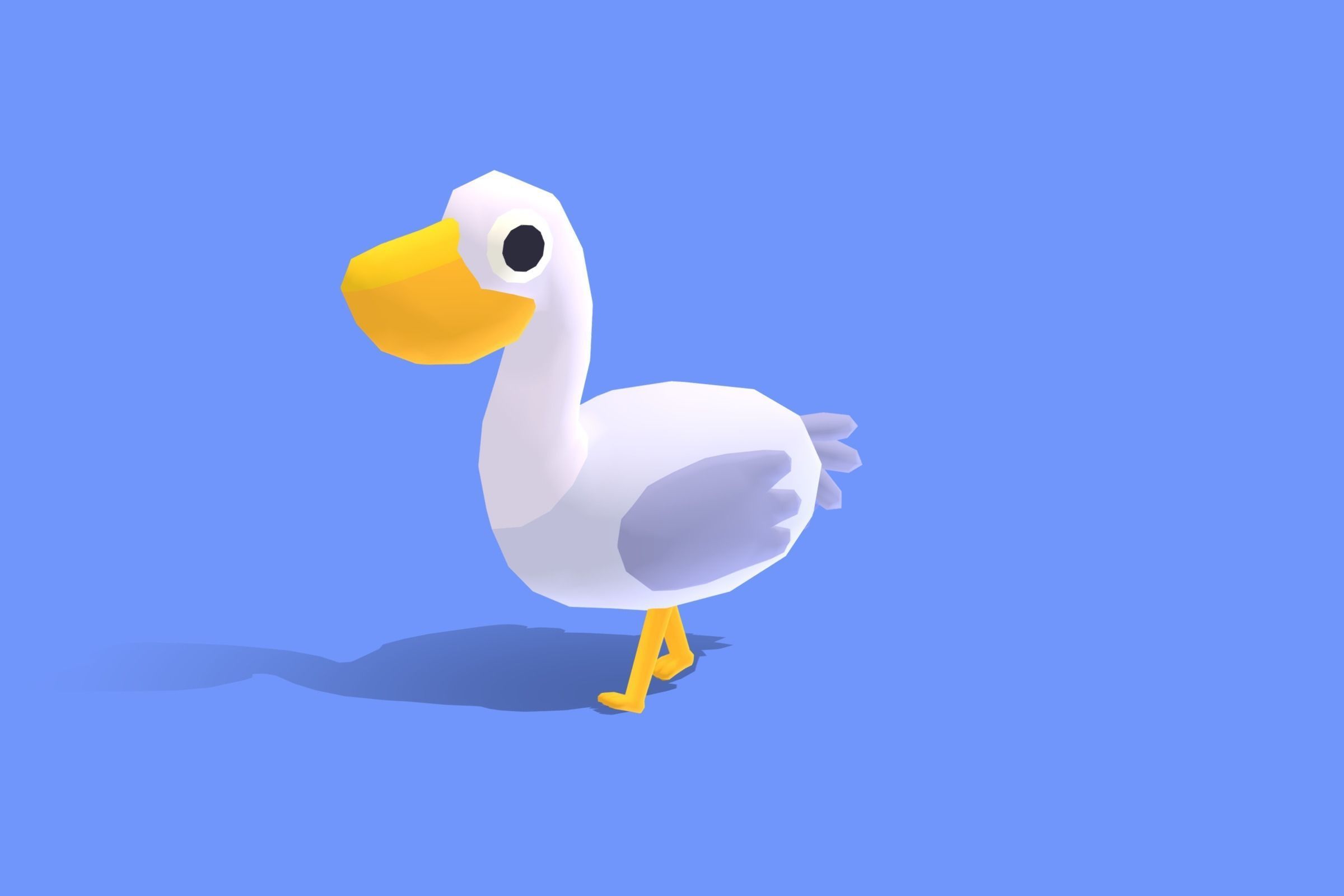 Pelican - Quirky Series Low-poly 3D model_7