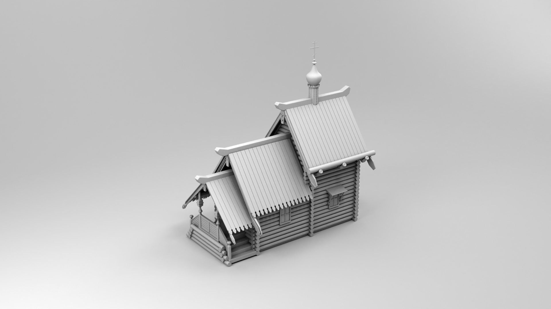 Small church 3D print model_1