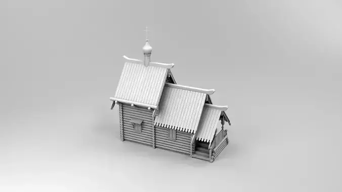 Small church 3D print model