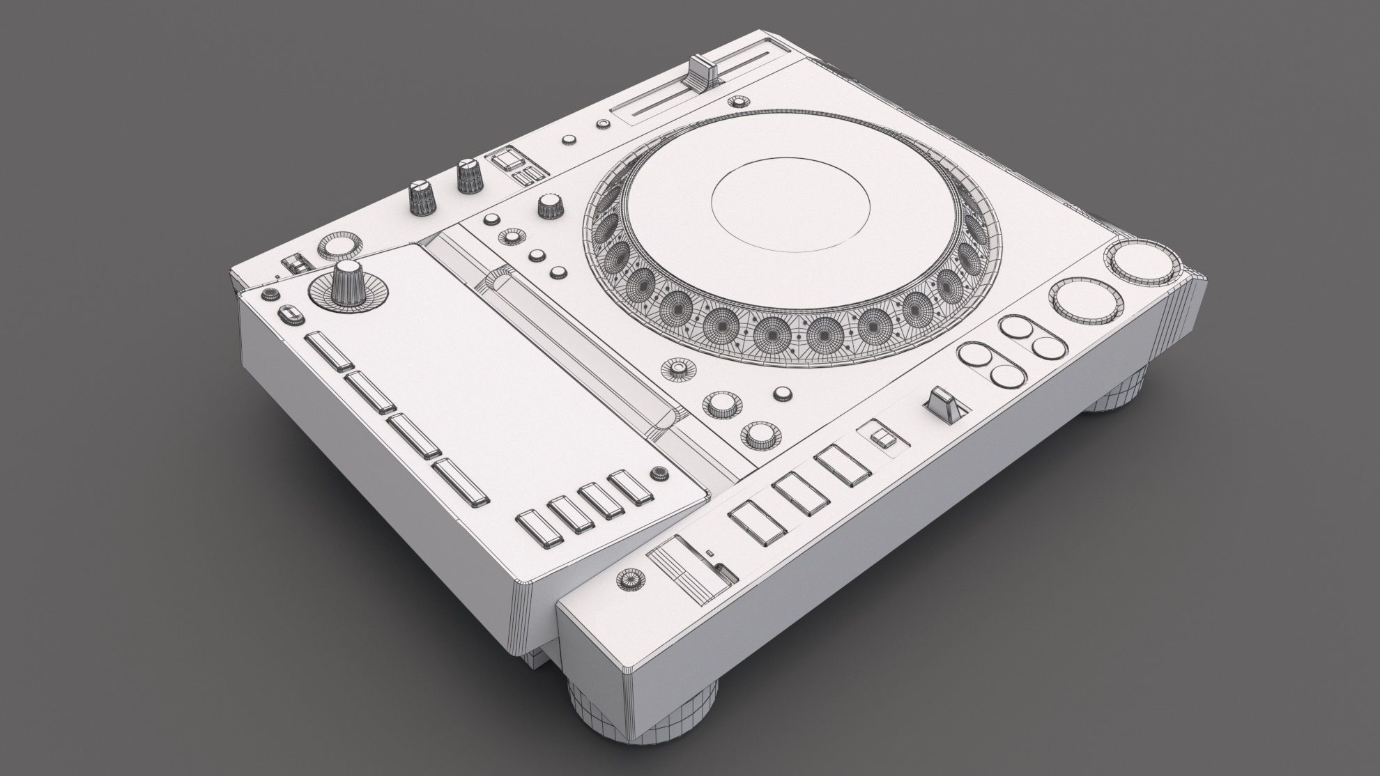 Pioneer cdj-2000 3D model_5