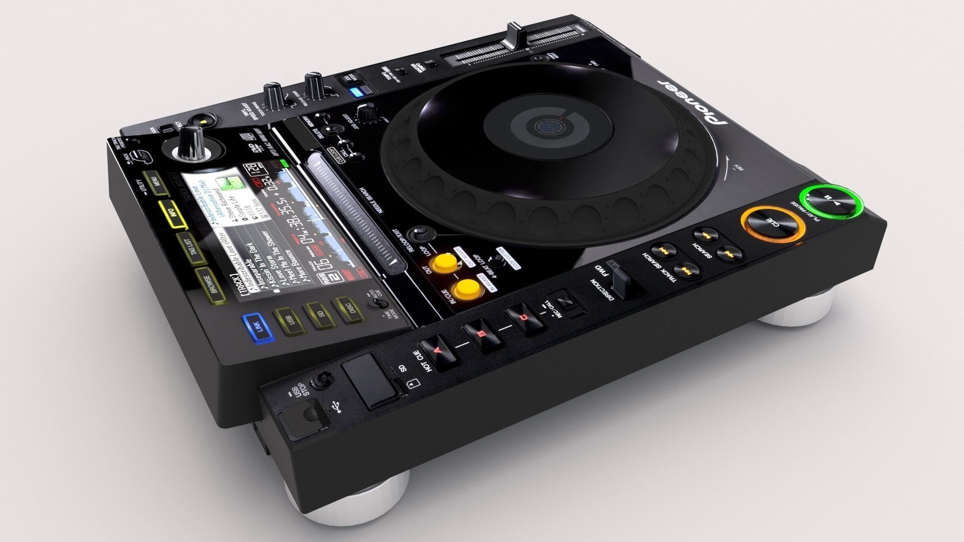 Pioneer cdj-2000 3D model_4